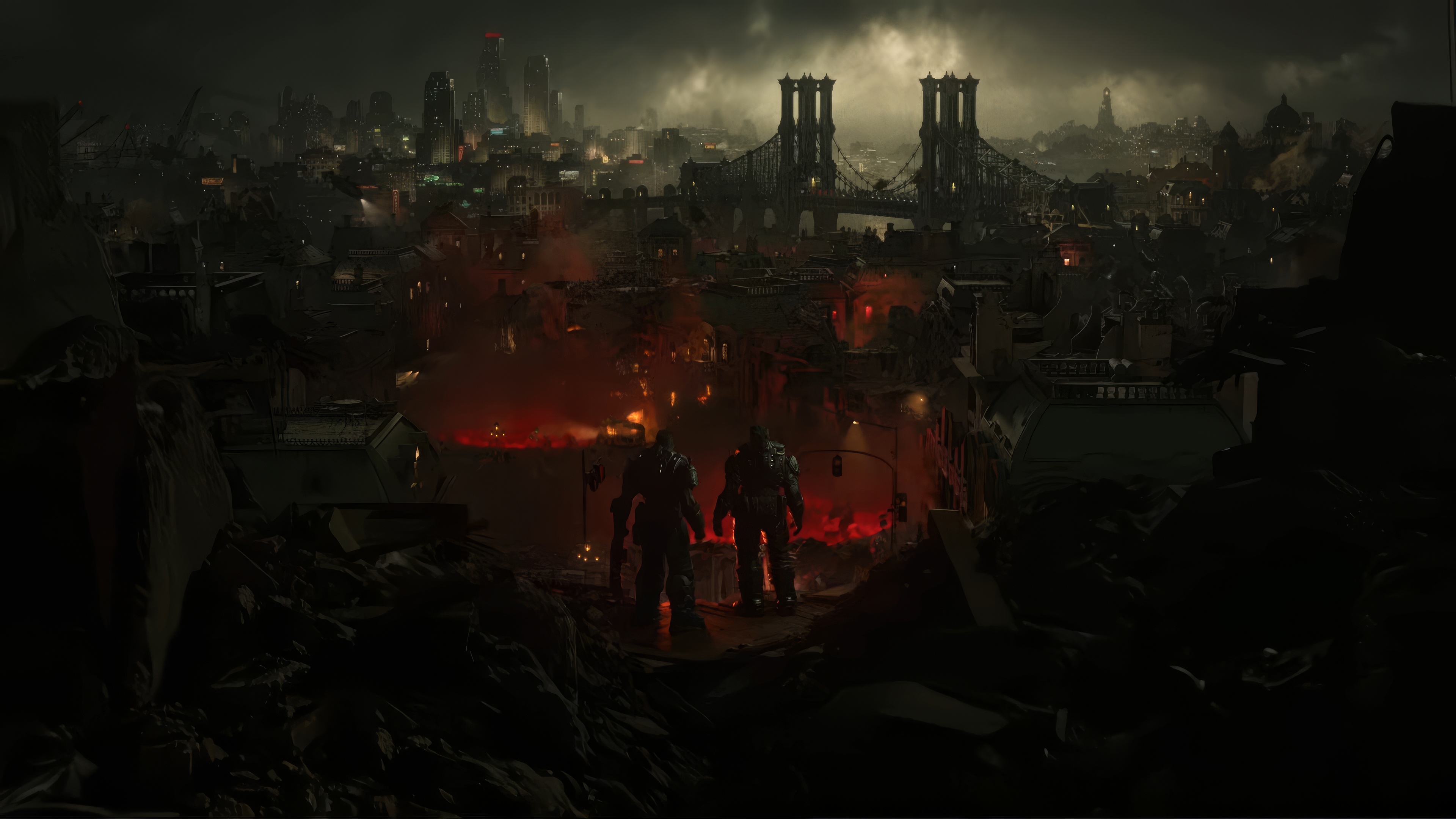 Gears Of War City Video Games Post Apocalypse 3840x2160