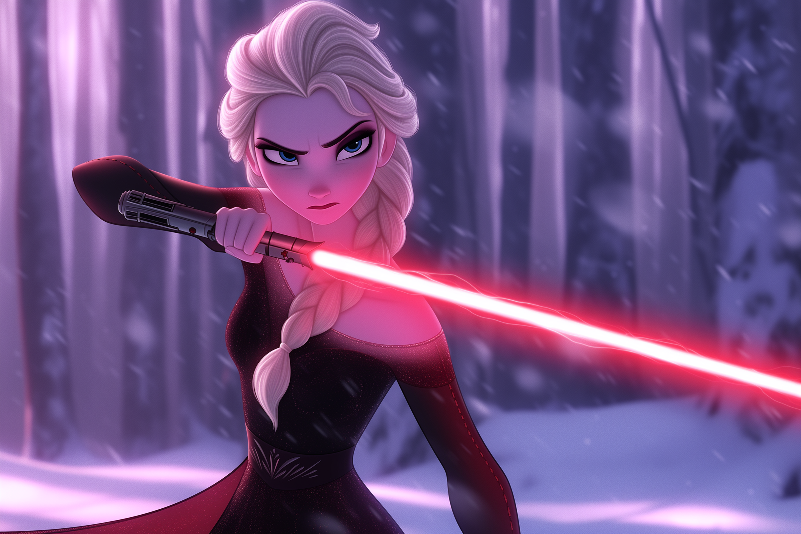 Elsa Sith Lightsaber Frozen Movie 2688x1792