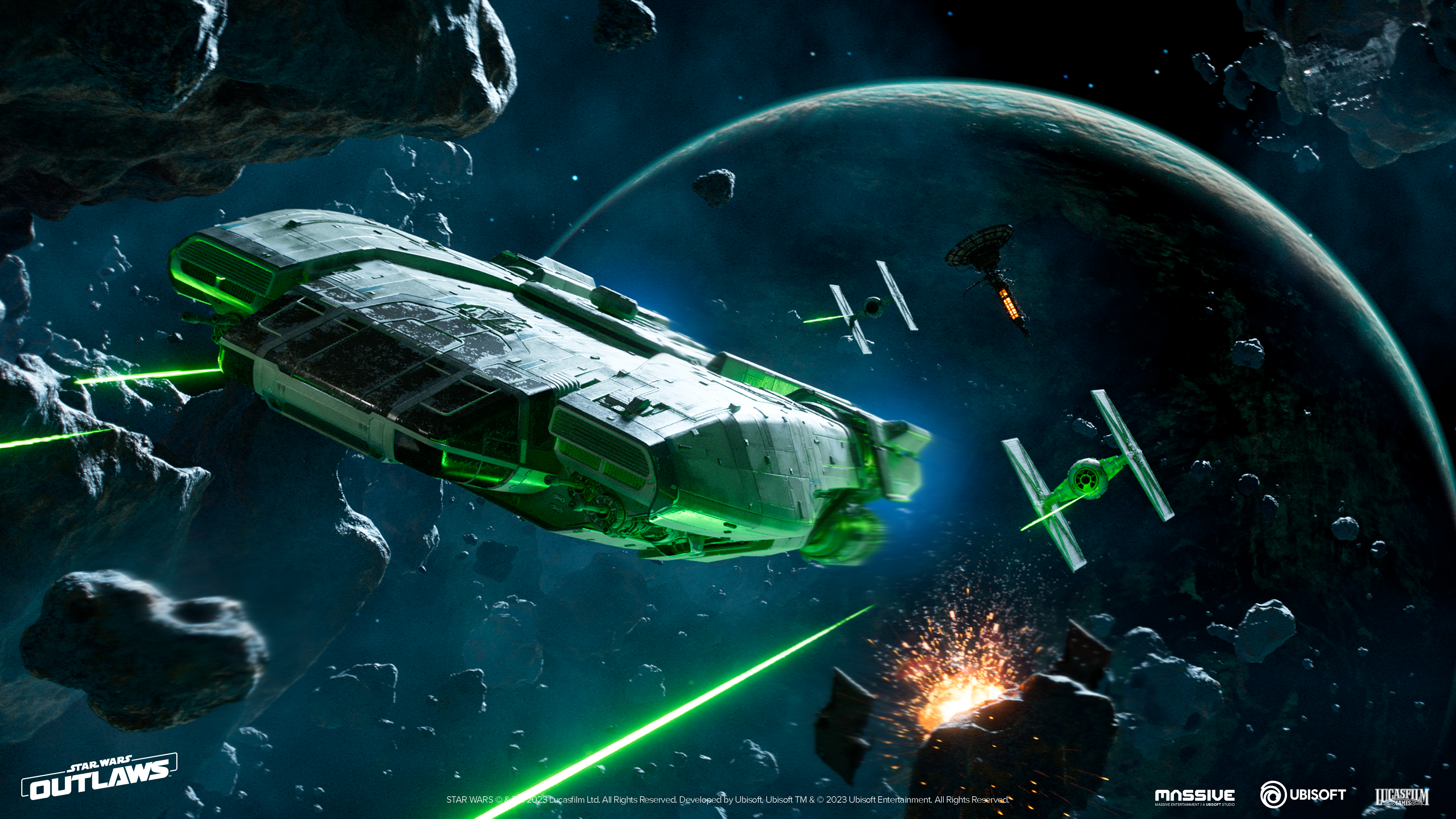 Star Wars Outlaws Video Games Ubisoft Spaceship 3840x2160