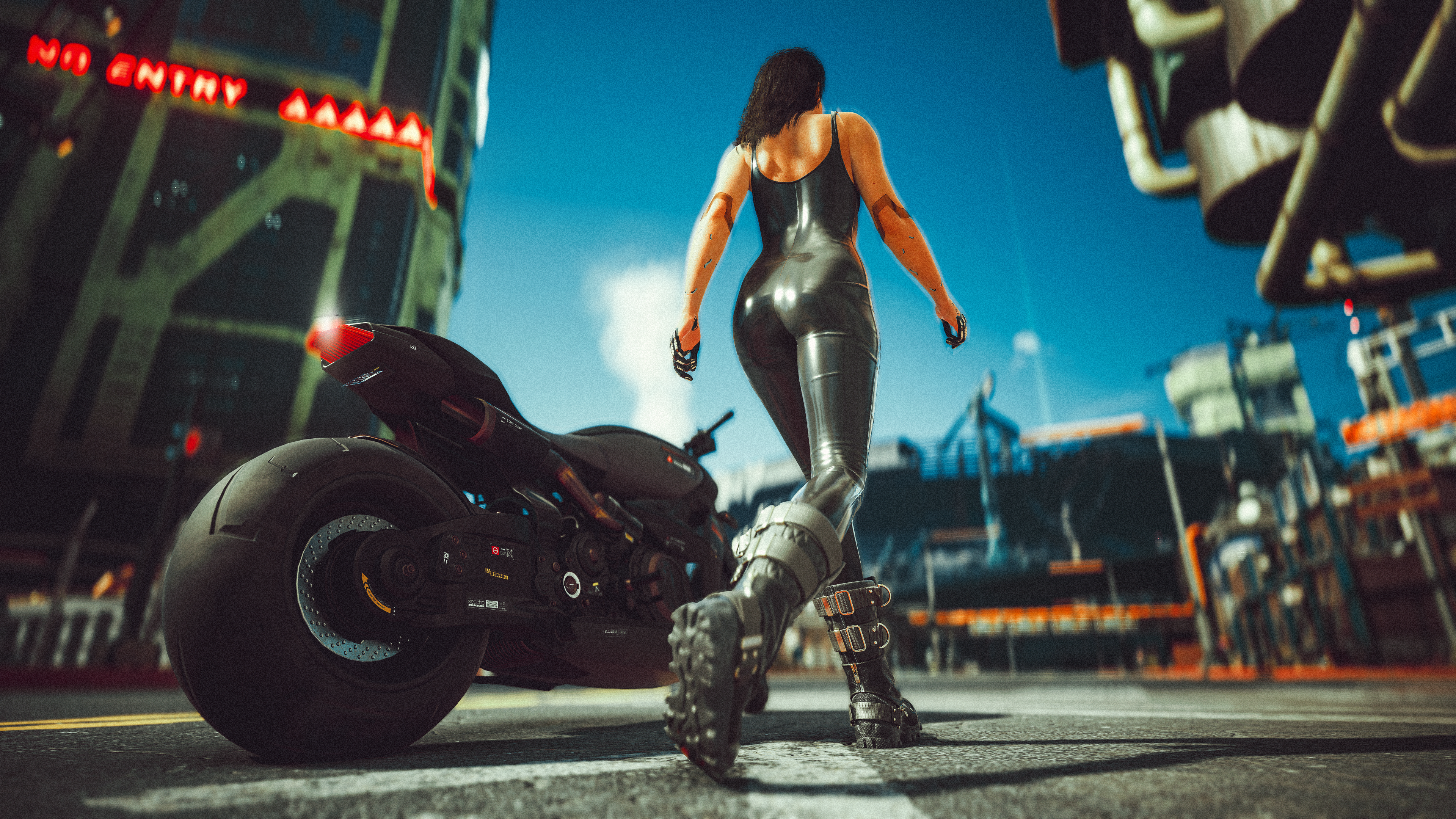 V Cyberpunk 2077 CD Projekt RED Digital Art Women Video Game Girls Video Game Characters CGi Cyberpu 3840x2160