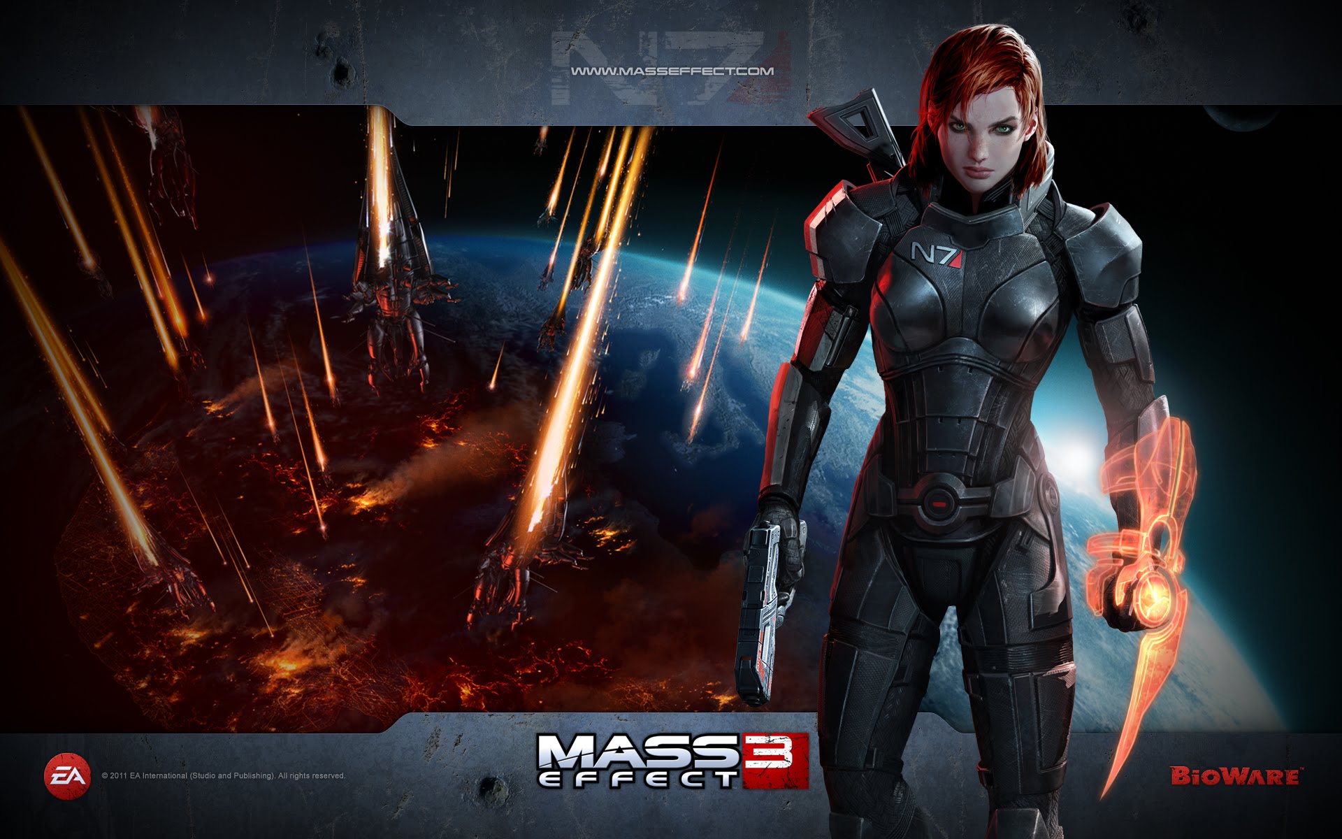 Games Posters Mass Effect 3 Commander Shepard Omni Tool Video Games Video Game Characters Bioware El 1920x1200