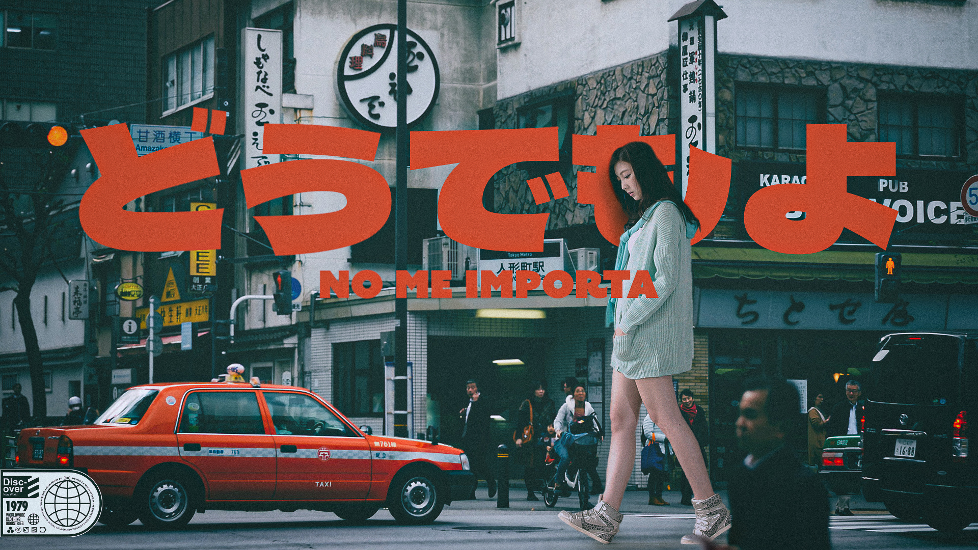 Asian Street Art Car Japanese Walking Women Vehicle Signs People Building 1979 Year 1920x1080