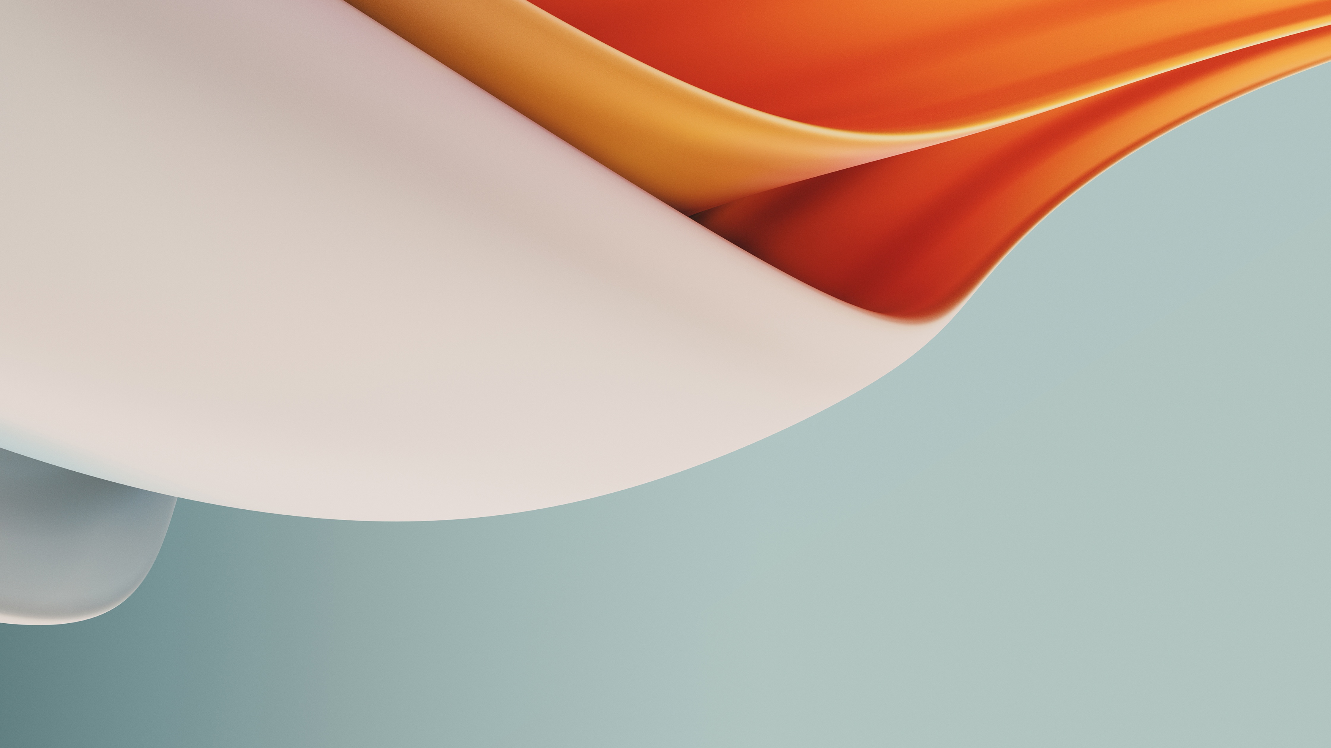 Abstract Waveforms Oneplus One Soft Gradient White Orange Gray Waves 4480x2520