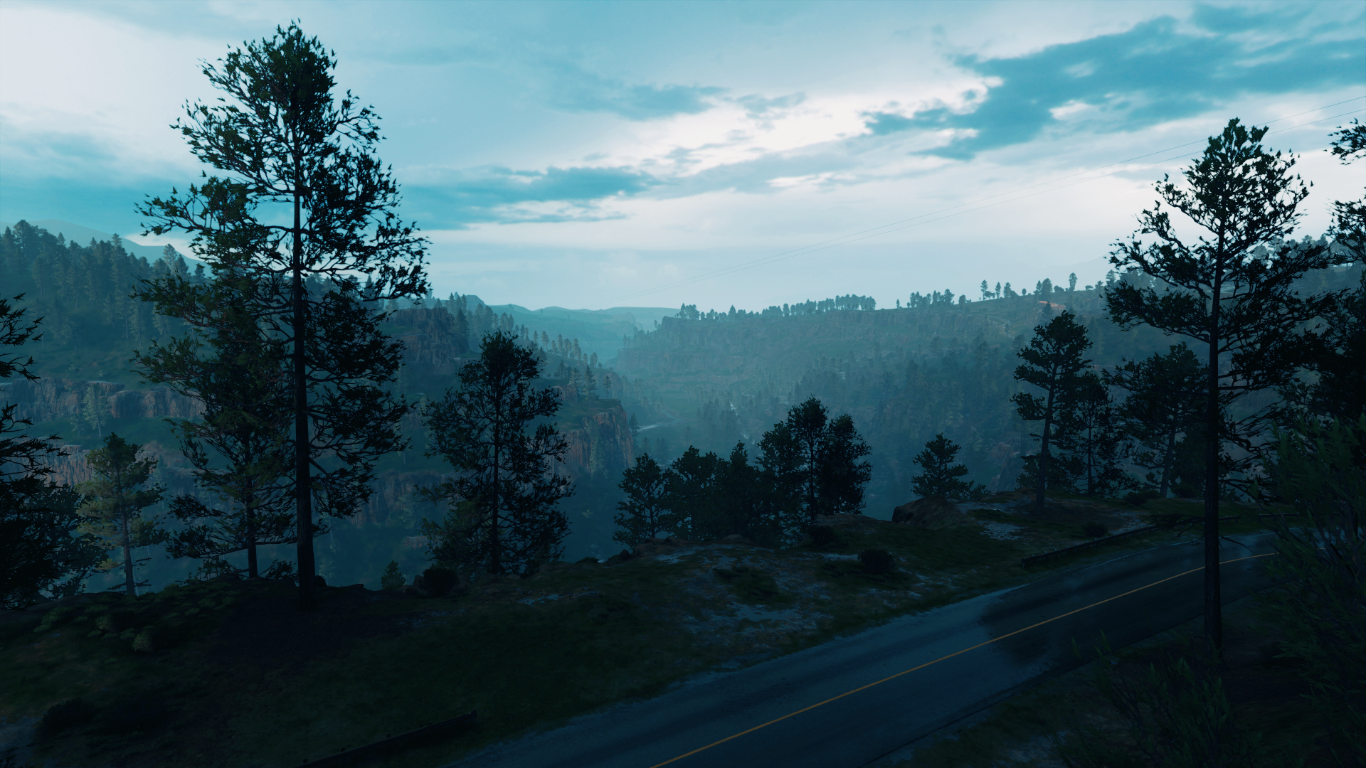 Video Games Forza Forza Horizon 5 Screen Shot Landscape Sky Clouds Hills Mountains Trees Road 1920x1080