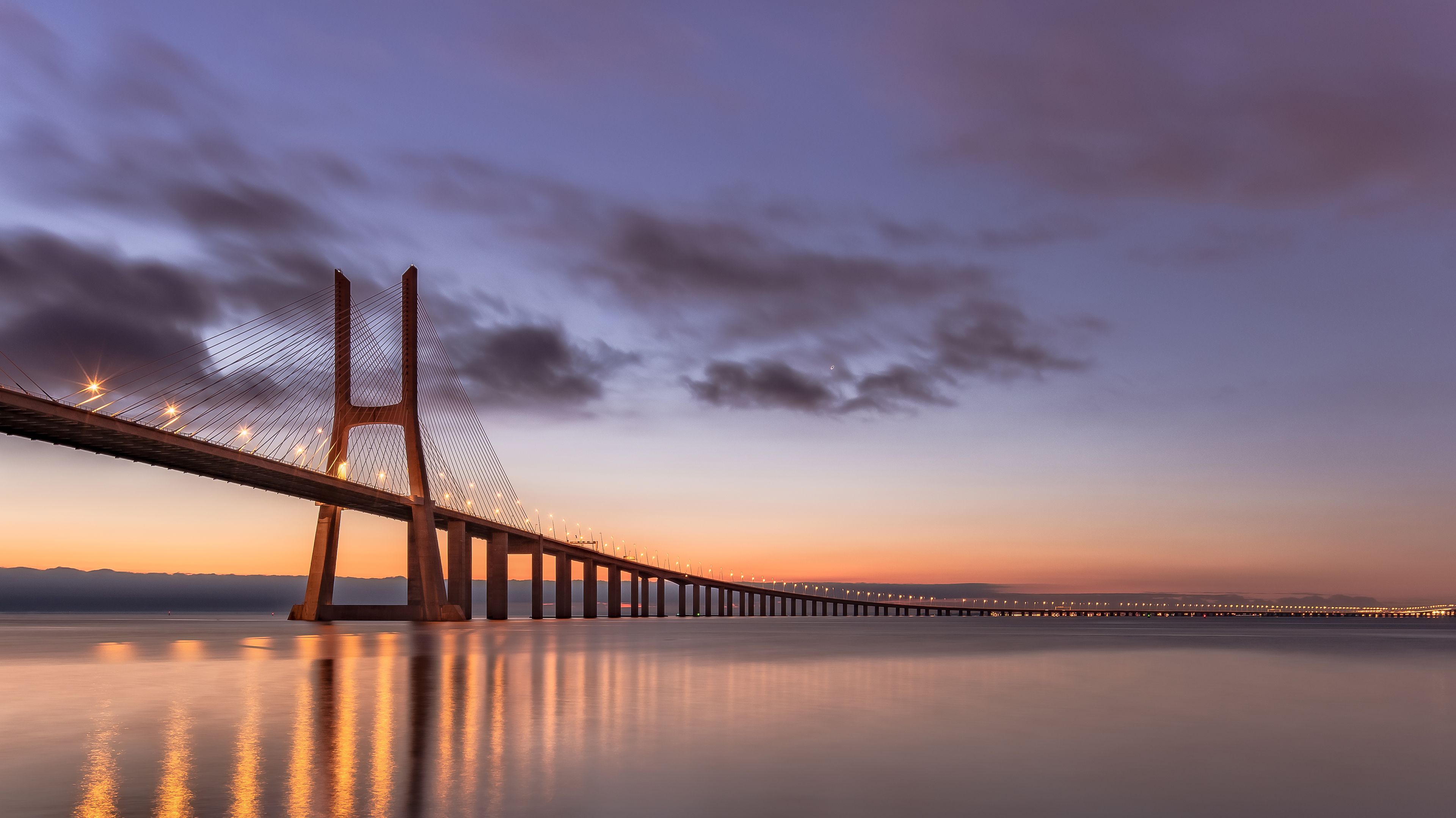 Photography Bridge Sunrise Landscape River 3840x2160