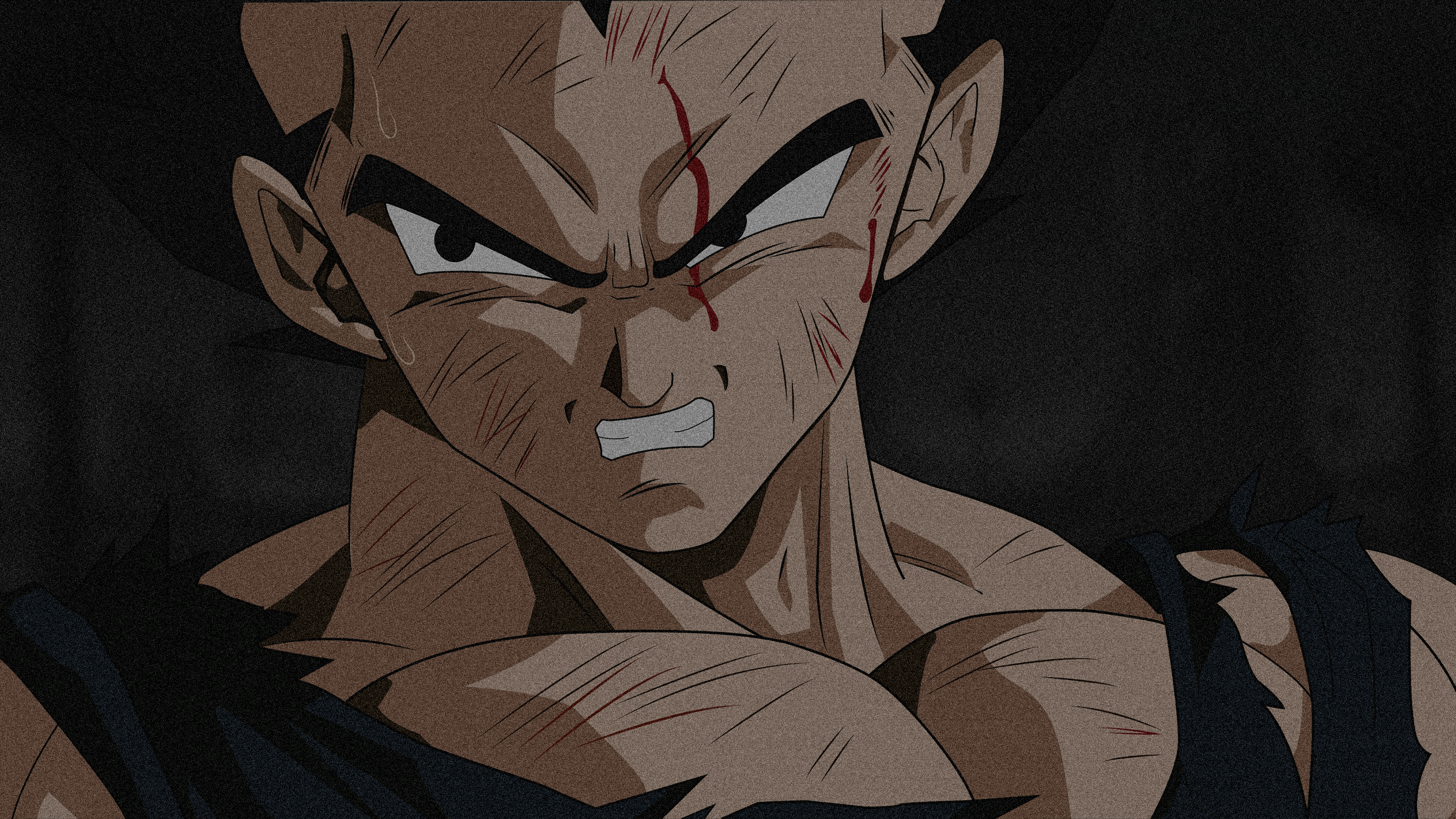 Dragon Ball Z Vegeta Injured Clenched Teeth Anime Boys Muscular 2688x1512