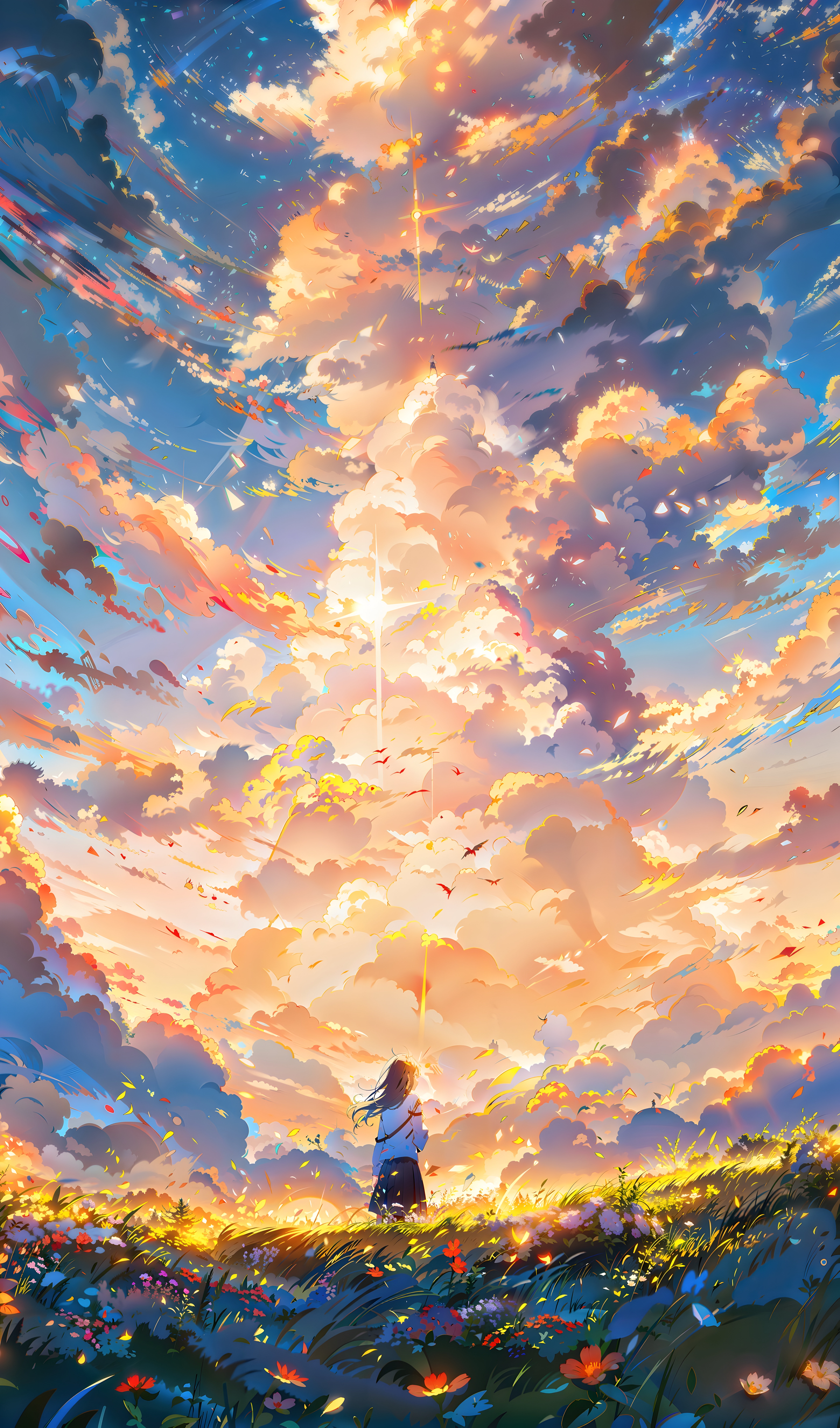 Digital Art Where Is The Sun Colorful Outdoors Clouds Dusk 5760x9788