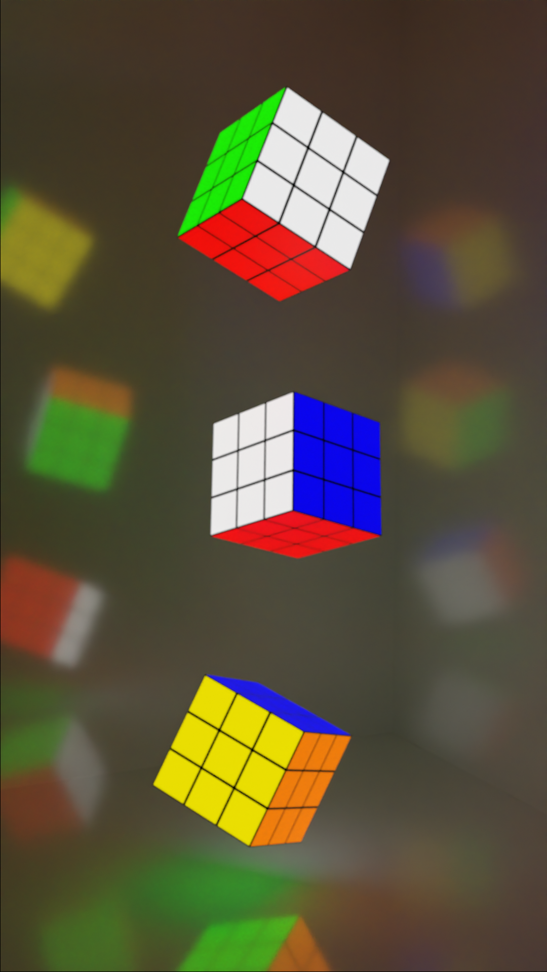 Blender Rubiks Cube Relaxing Digital Art 1080x1920