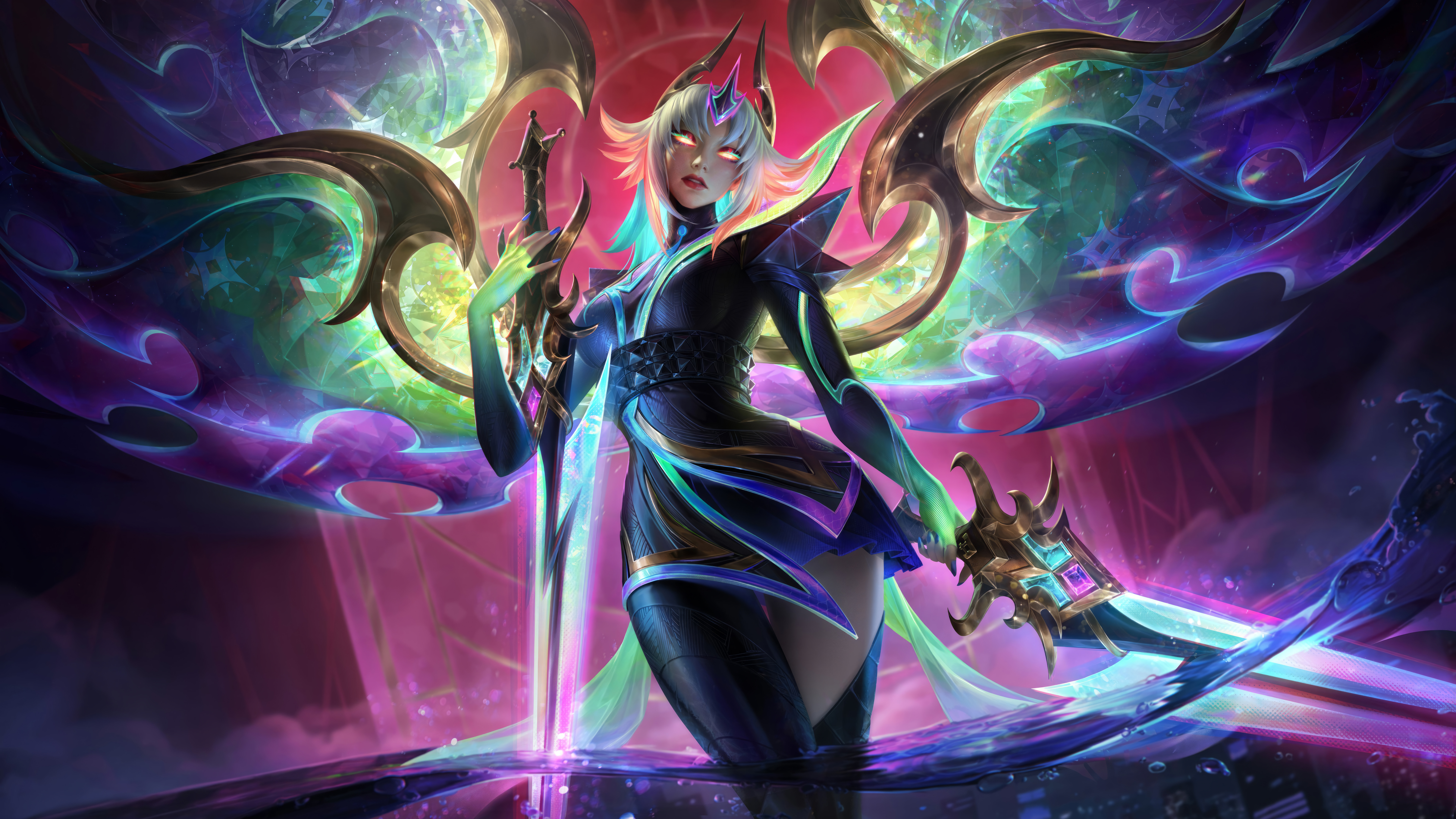 Empyrean League Of Legends Video Games GZG 4K Riot Games Digital Art League Of Legends Kayle League  7680x4320