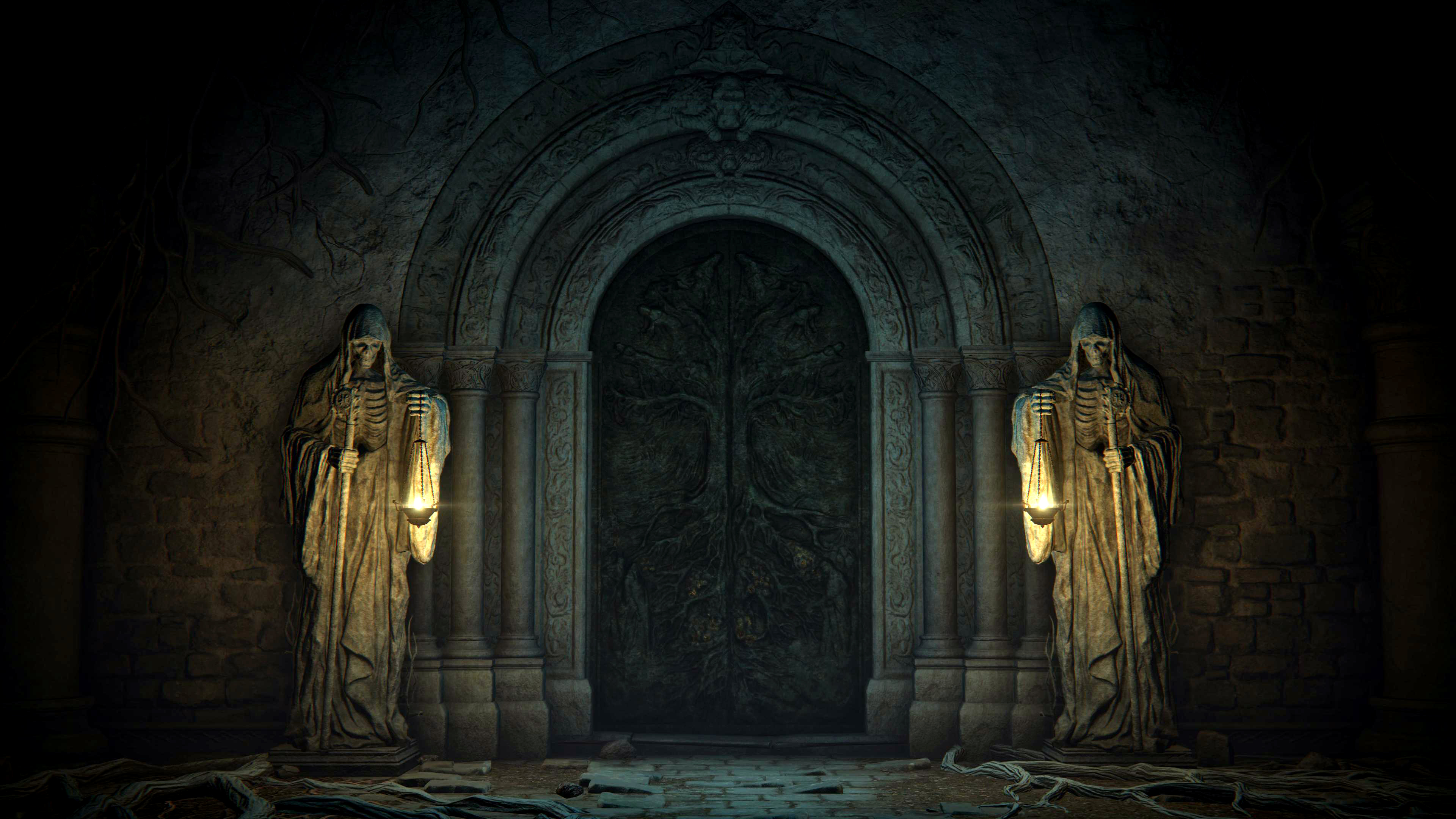 Elden Ring Video Games Skeleton Door Arch 3840x2160