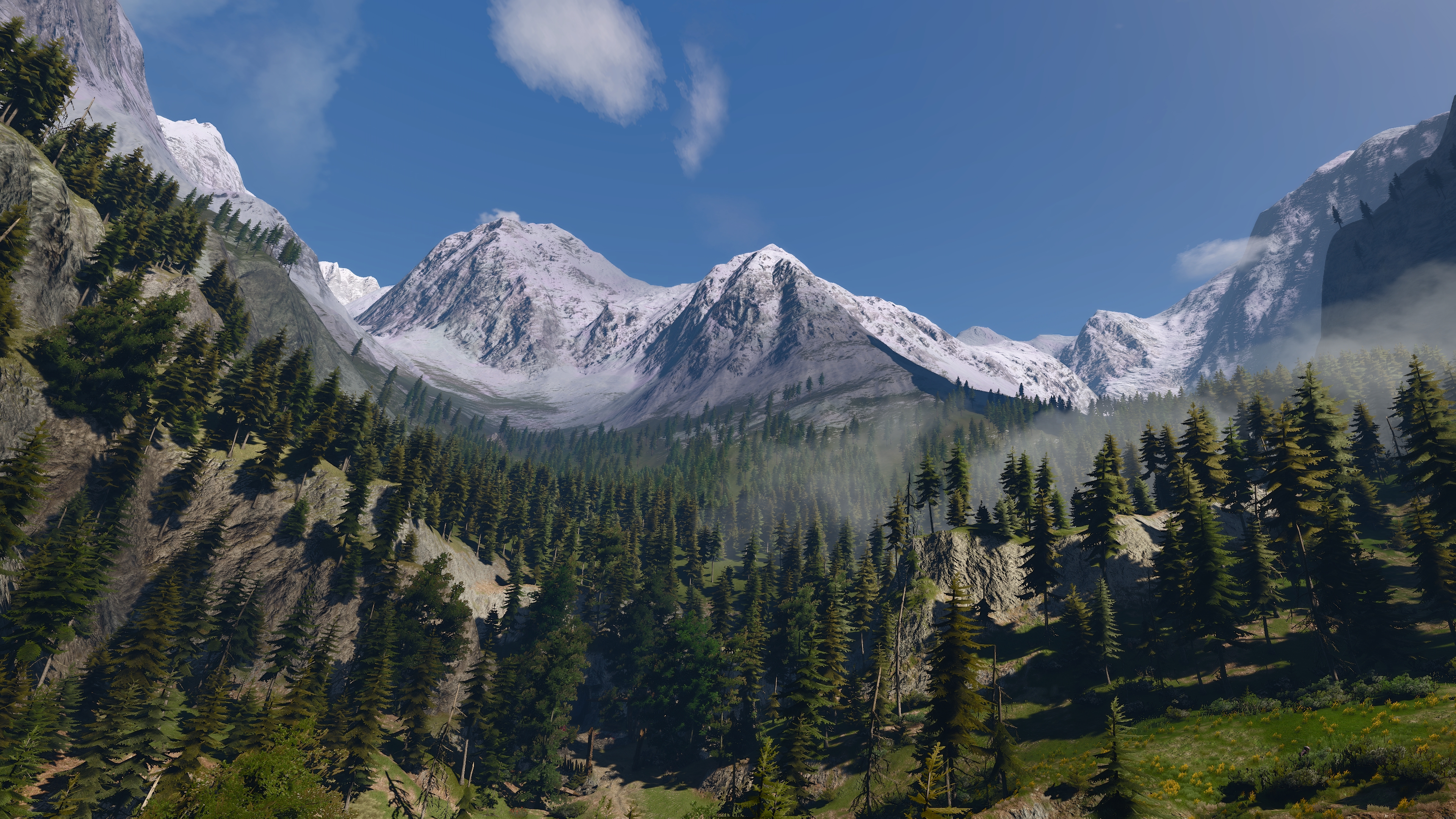 The Witcher 3 Wild Hunt Screen Shot PC Gaming Mountains Kaer Morhen 3840x2160