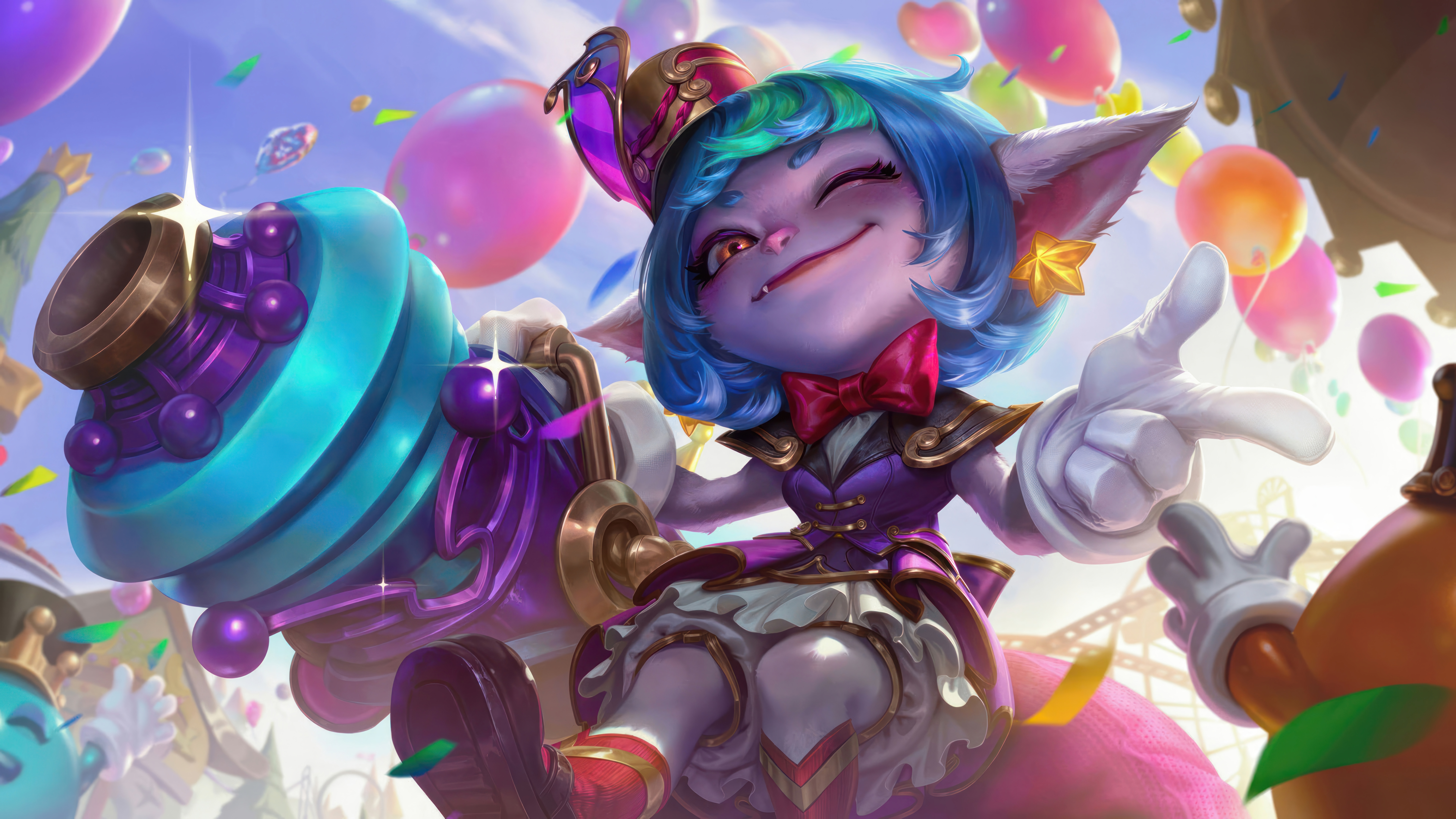 Garden Party League Of Legends Tristana League Of Legends League Of Legends Wild Rift League Of Lege 7680x4320