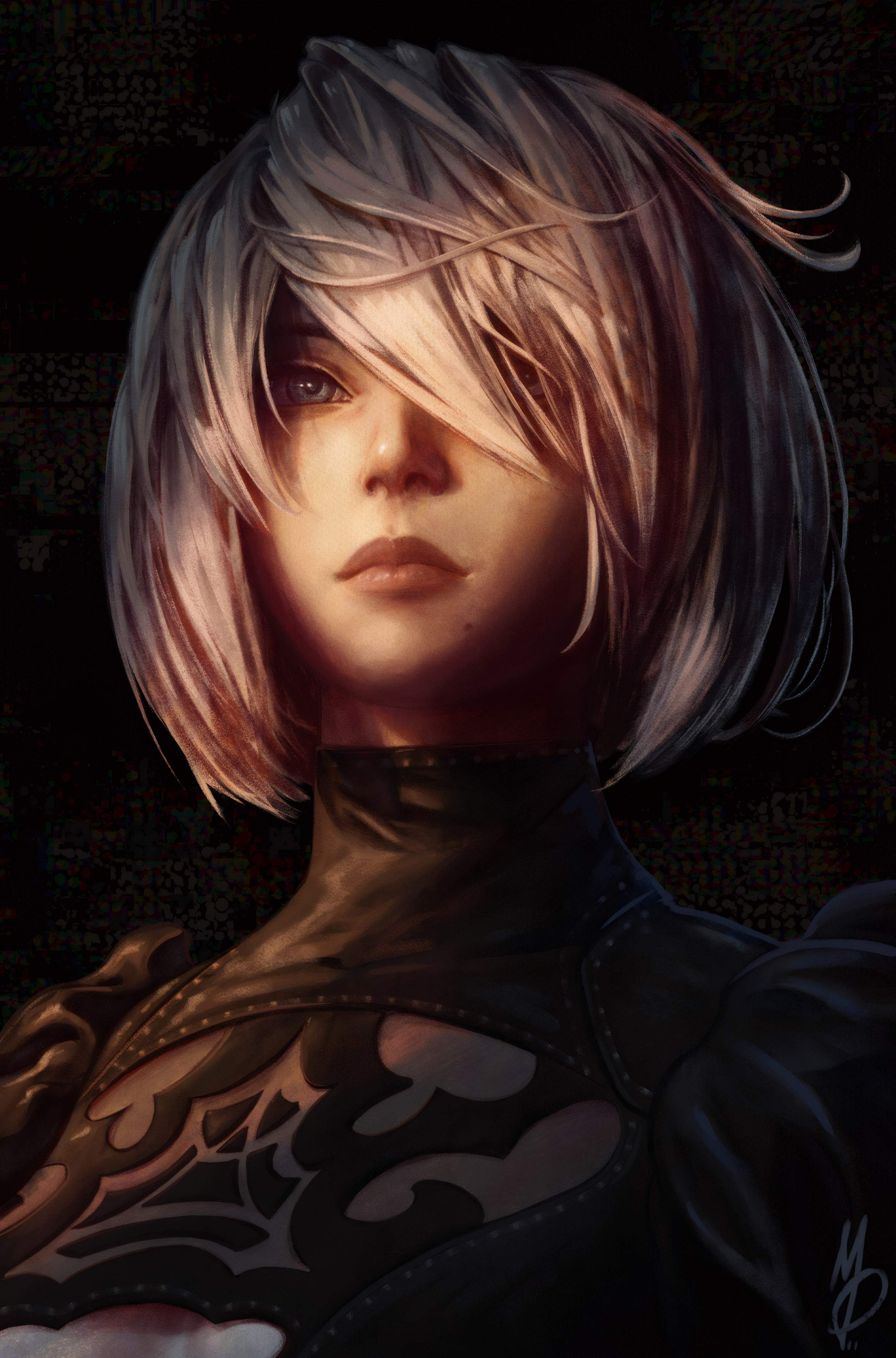 Max58 Nier Automata 2B Nier Automata Digital Art Artwork 2534x3840