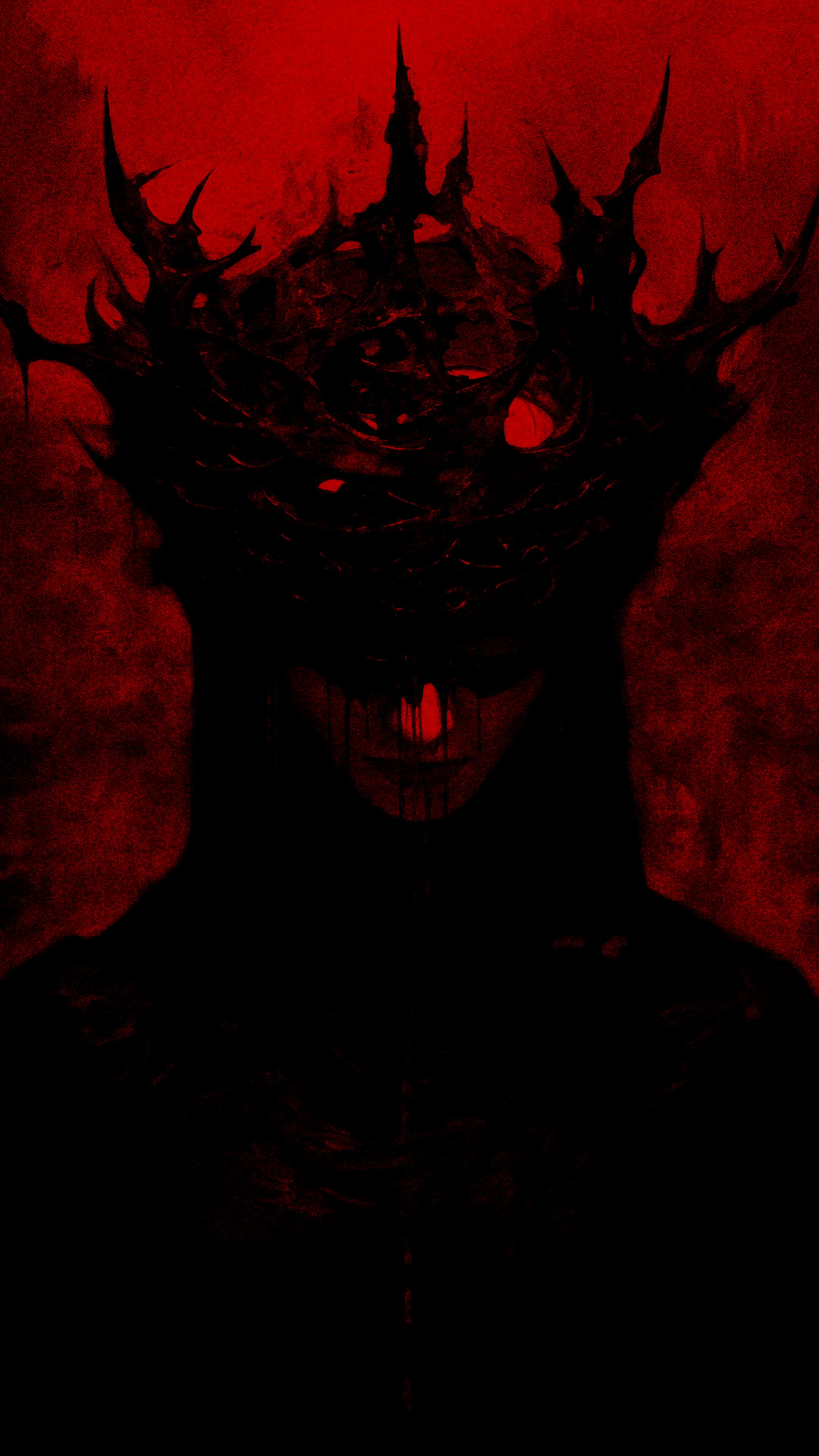 Dark Red Background Digital Art 2160x3840