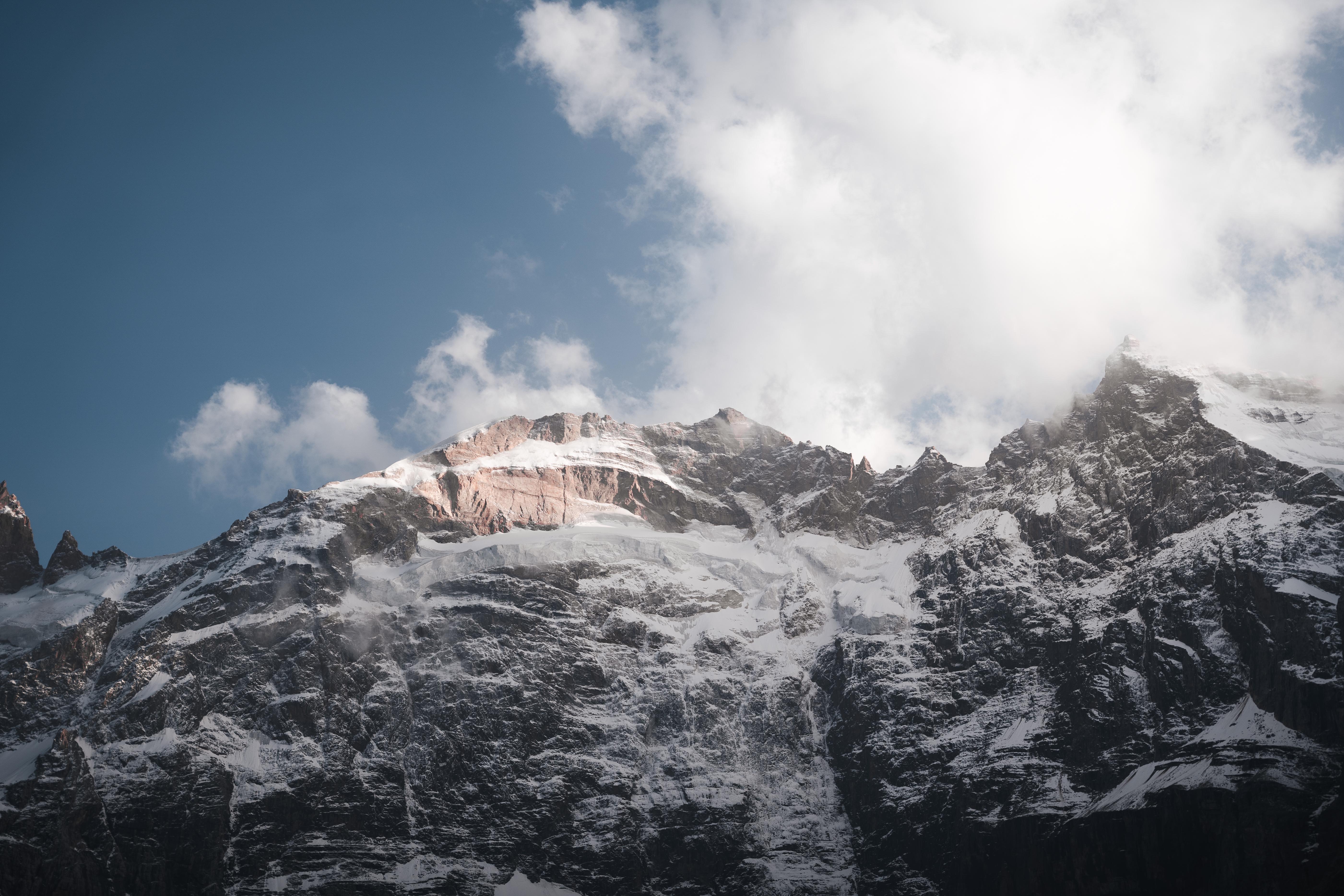 Tajikistan Asia Snow Clouds Landscape Nature Cliff Mountains 5603x3735