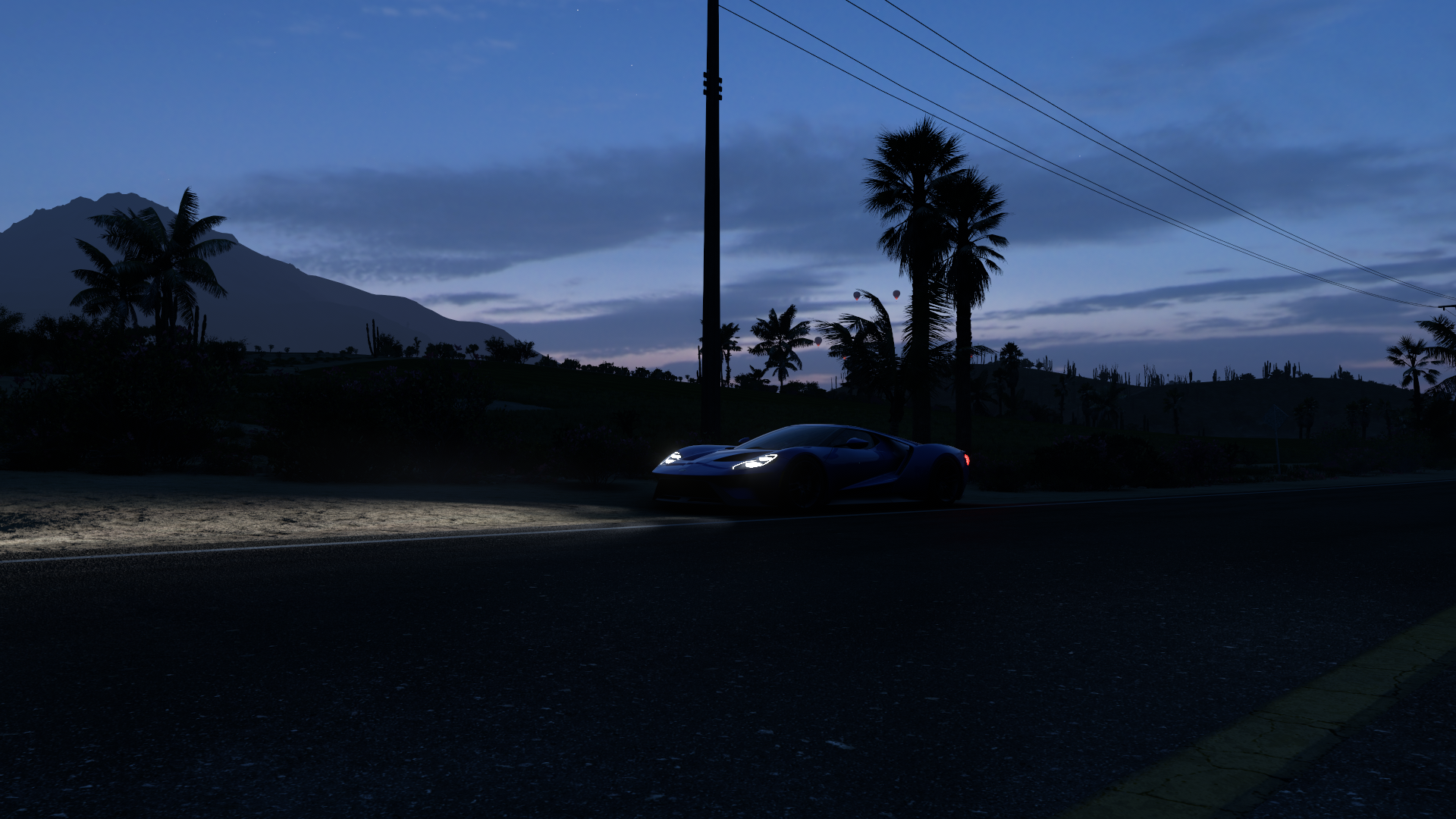 Forza Horizon 5 Nvidia RTX Low Light Video Games Digital Art Road Car 1920x1080