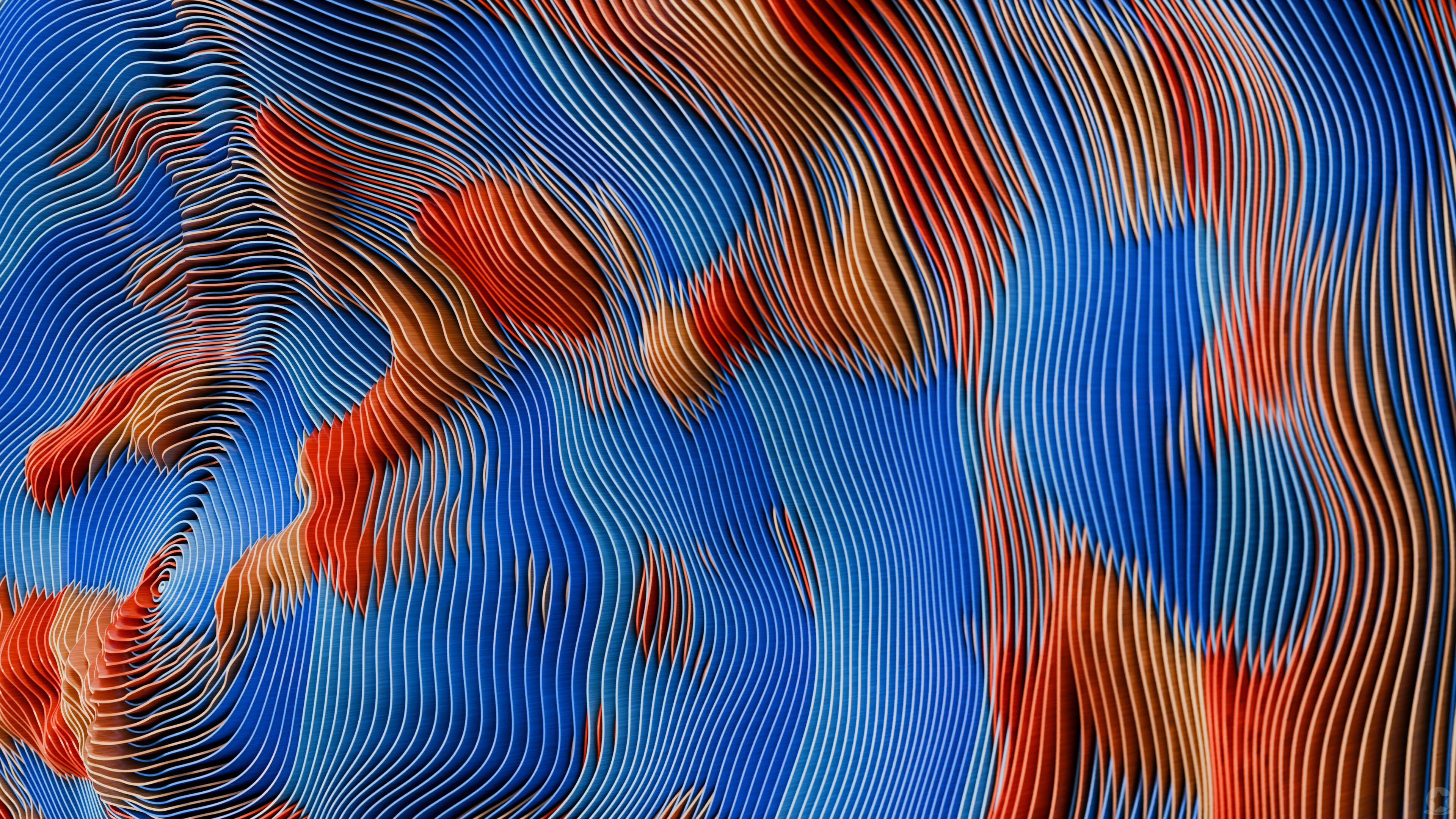 Abstract 3D Abstract Blender Colorful Optical Art 3840x2160