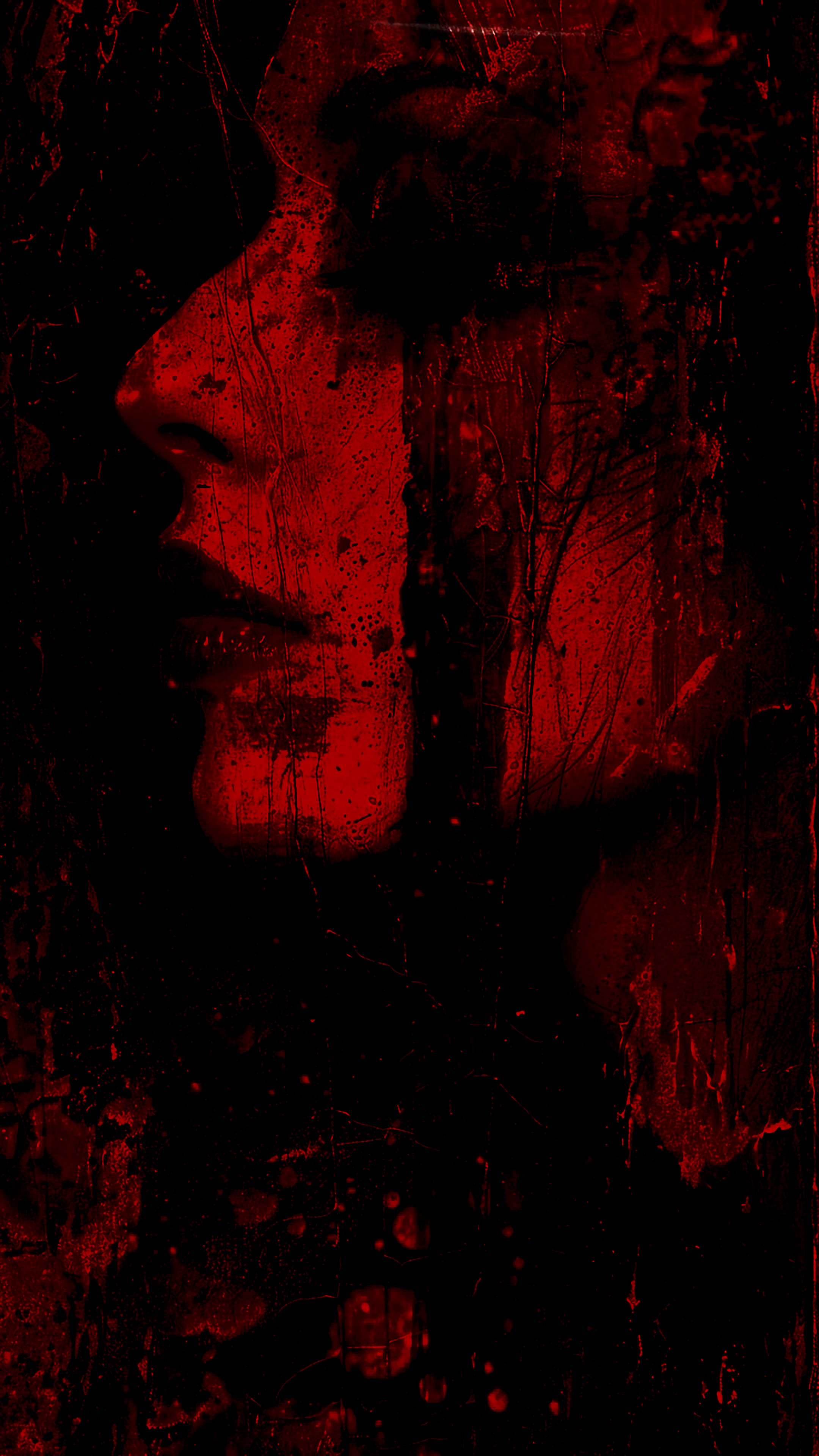 Dark Red Background Digital Art 2160x3840