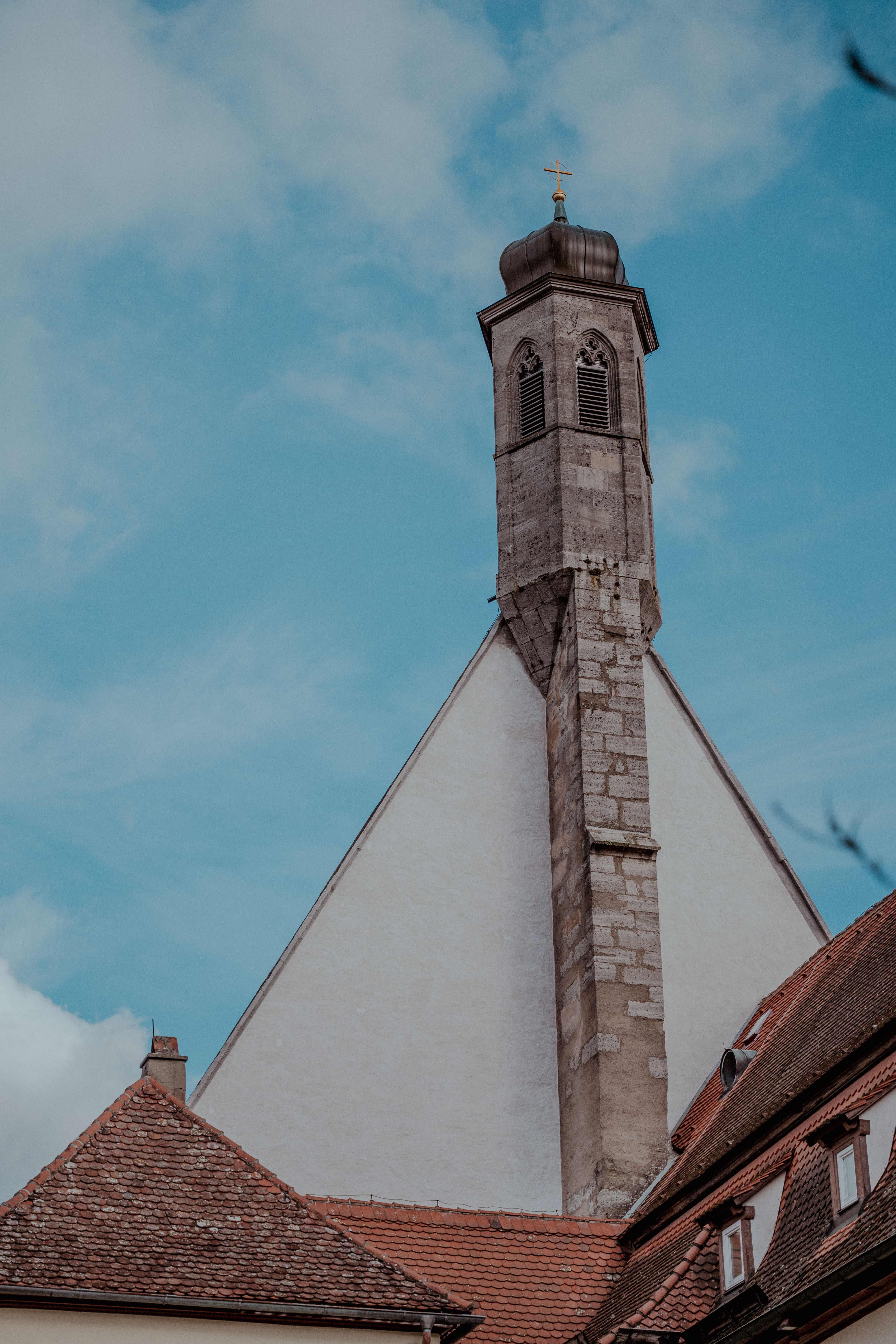 Church Clouds Blue Old Building Portrait Display 4000x6000