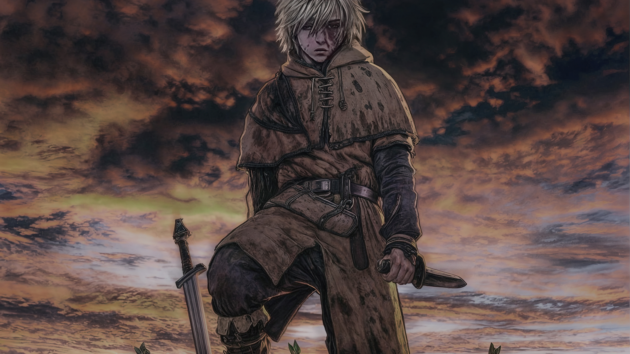 Vinland Saga Anime Simple Background 2048x1152