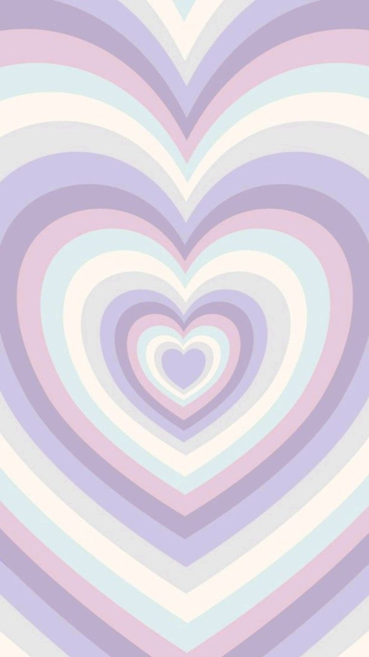 Portrait Display White Purple Pink Blue Heart Design 1280x2276