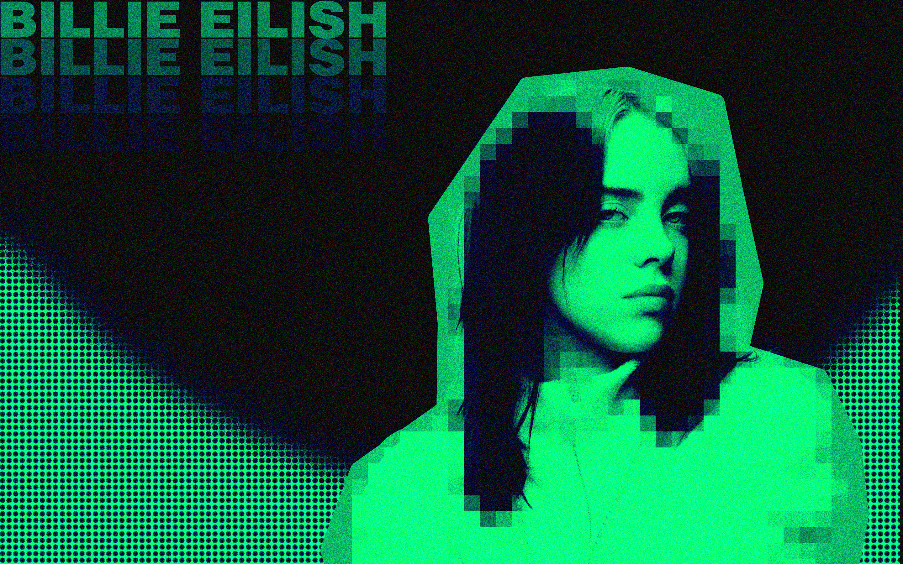 Billie Eilish Digital Art 2880x1800