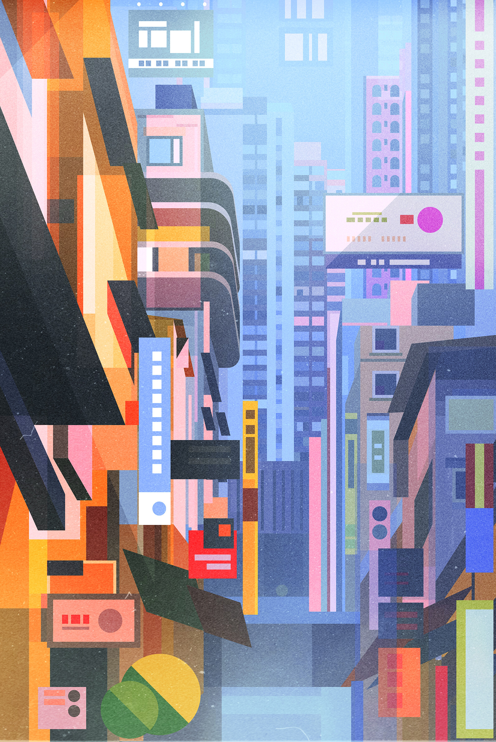 Building City Billboards Signs Sunny James Gilleard 1592x2381