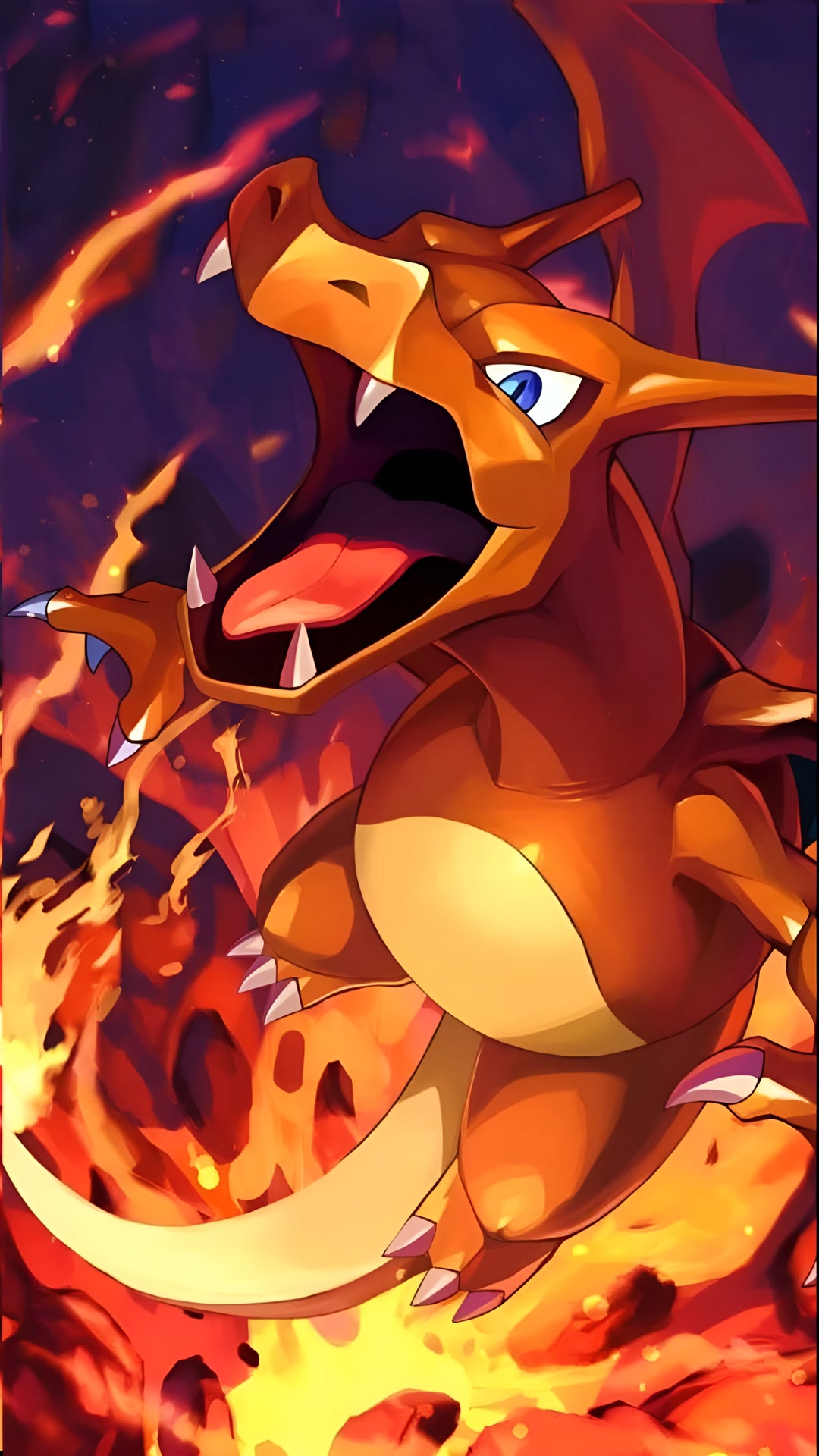 Charizard Pokemon Fire Flying 1080x1920