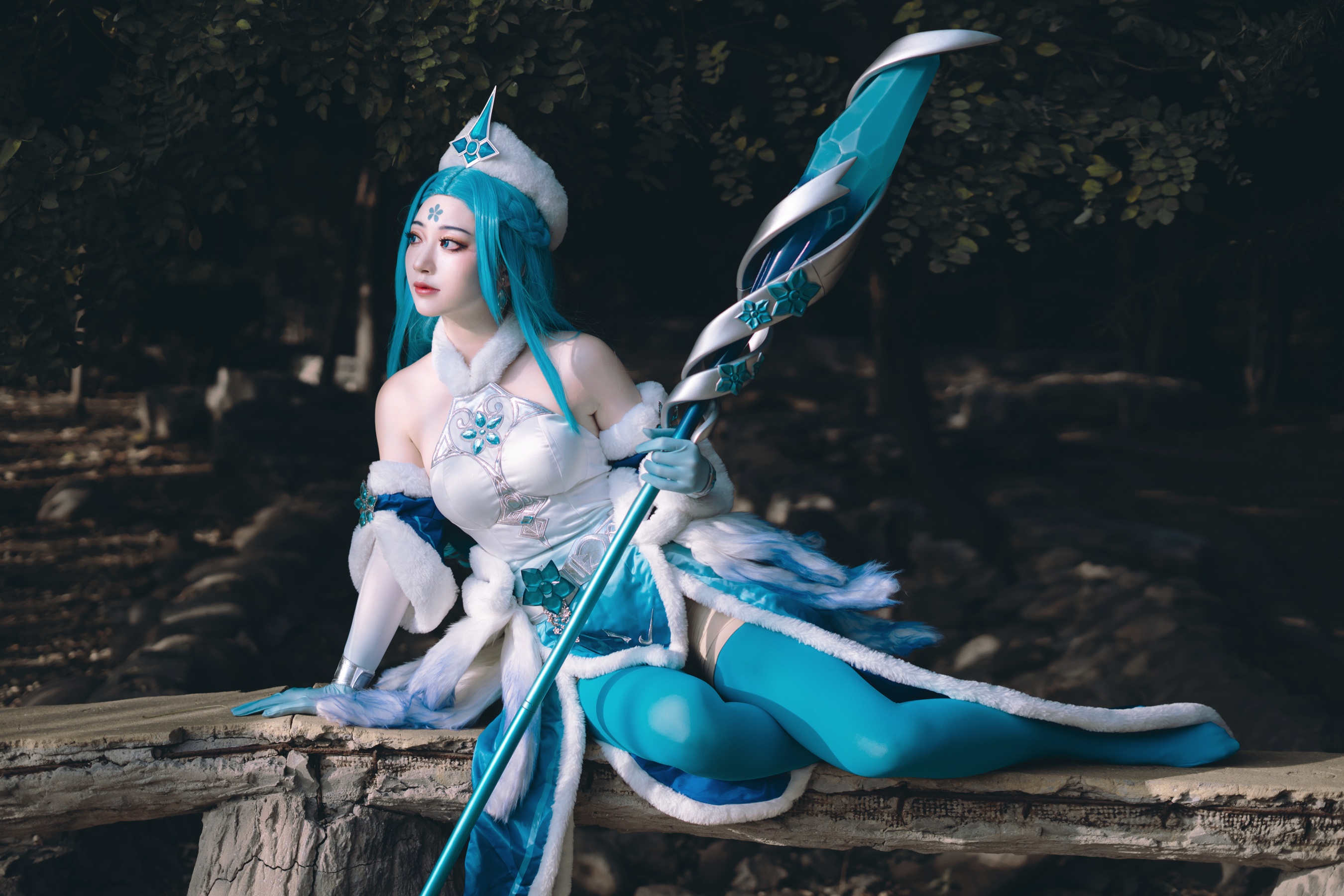 Model Cosplay Fire And Ice Asian 2700x1801