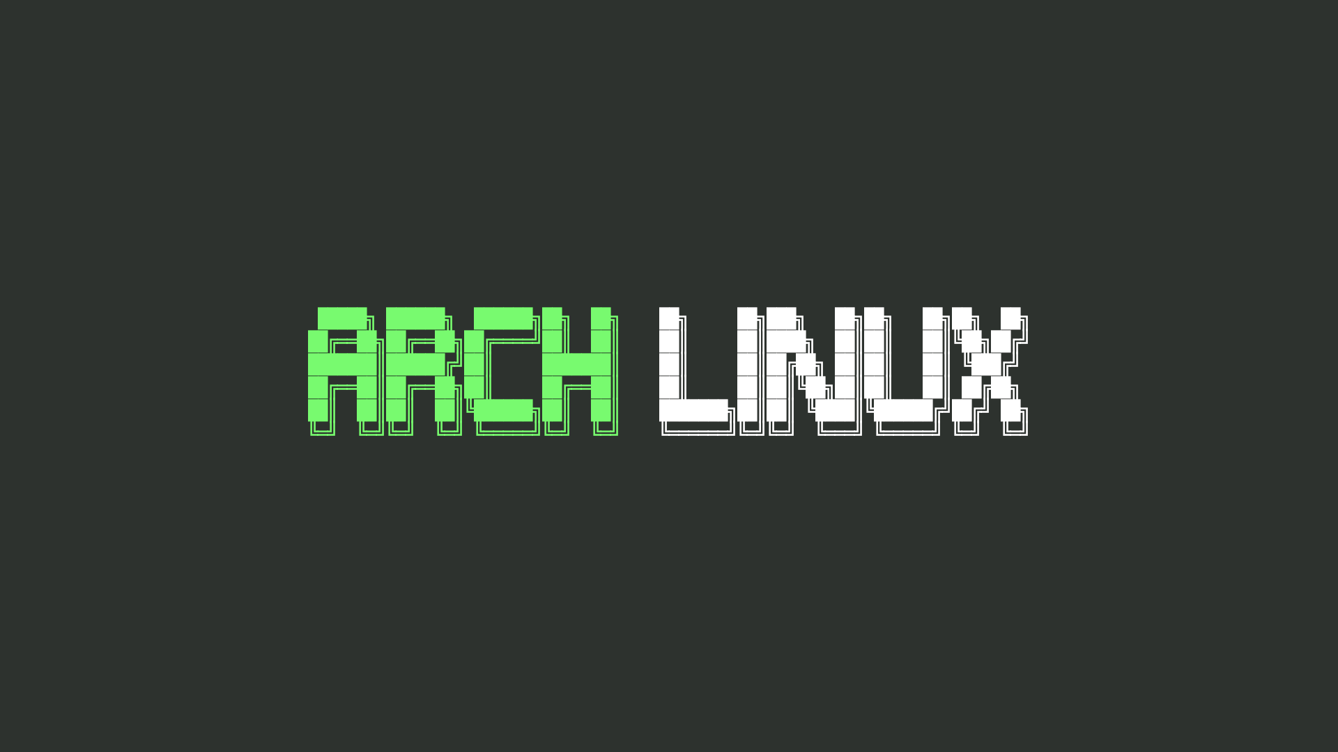 Arch Linux ASCii Art Terminal Green Simple Background Digital Art 1920x1080