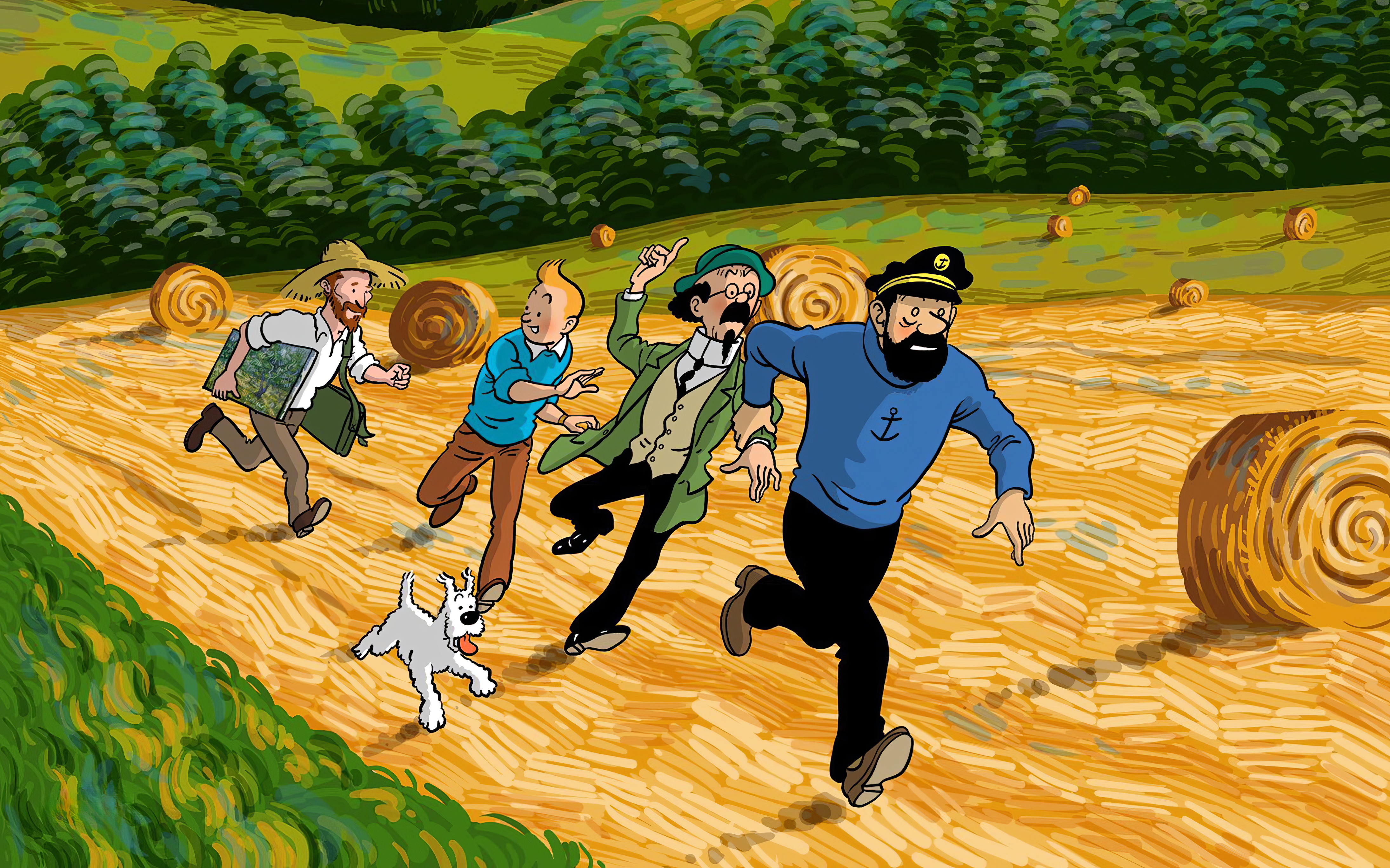Vincent Van Gogh Alireza Karimi Moghaddam Tintin Captain Haddock Professor Calculus Running Milou Sn 4378x2736