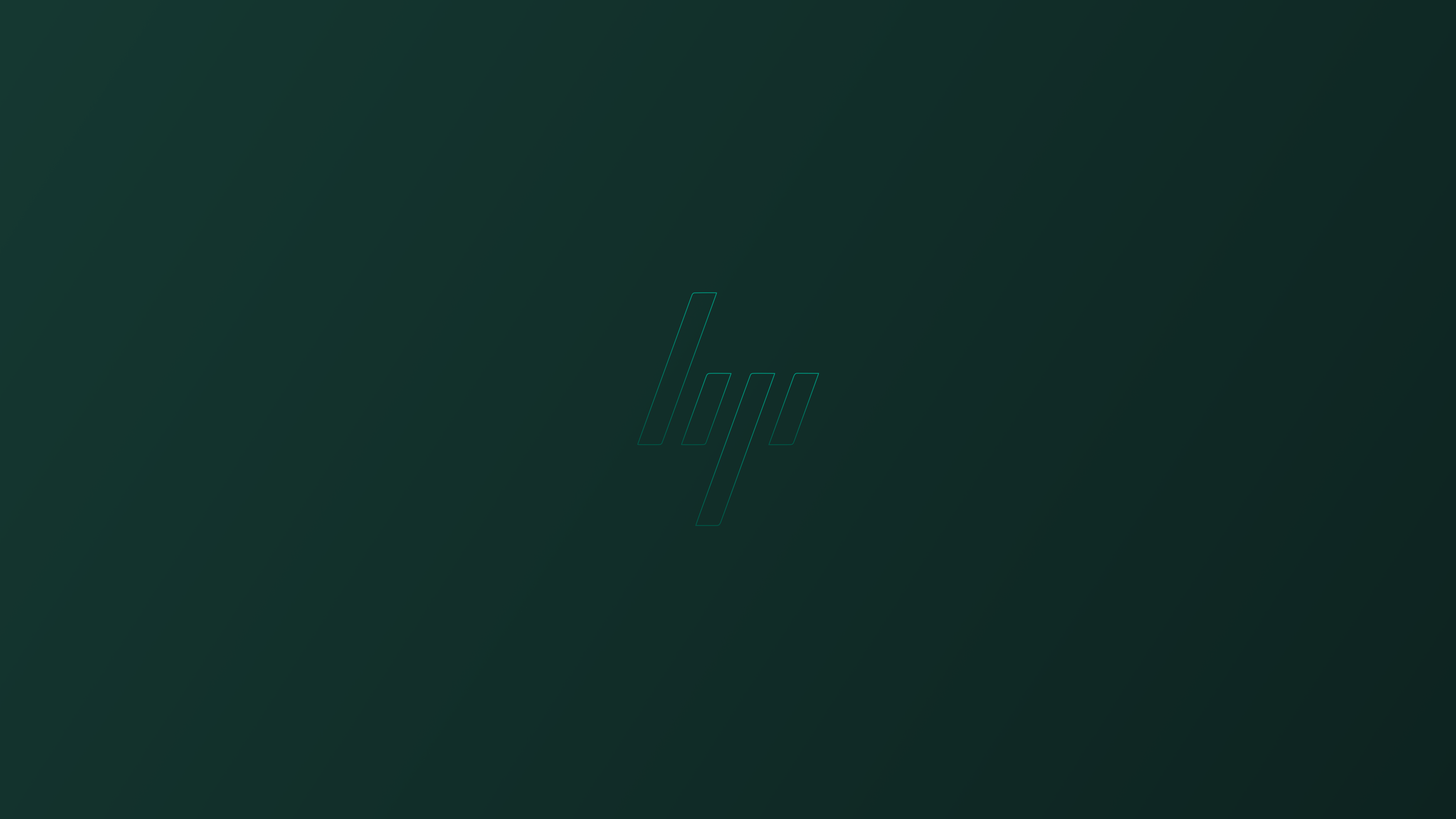Minimalism Hewlett Packard Brand Logo Green Background Digital Art Simple Background 7680x4320