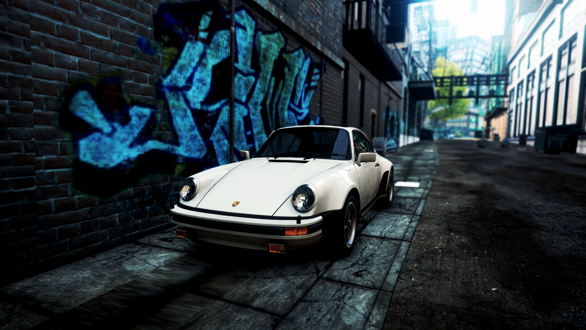 Need For Speed Most Wanted Video Games Car Alleyway Graffiti 1920x1080