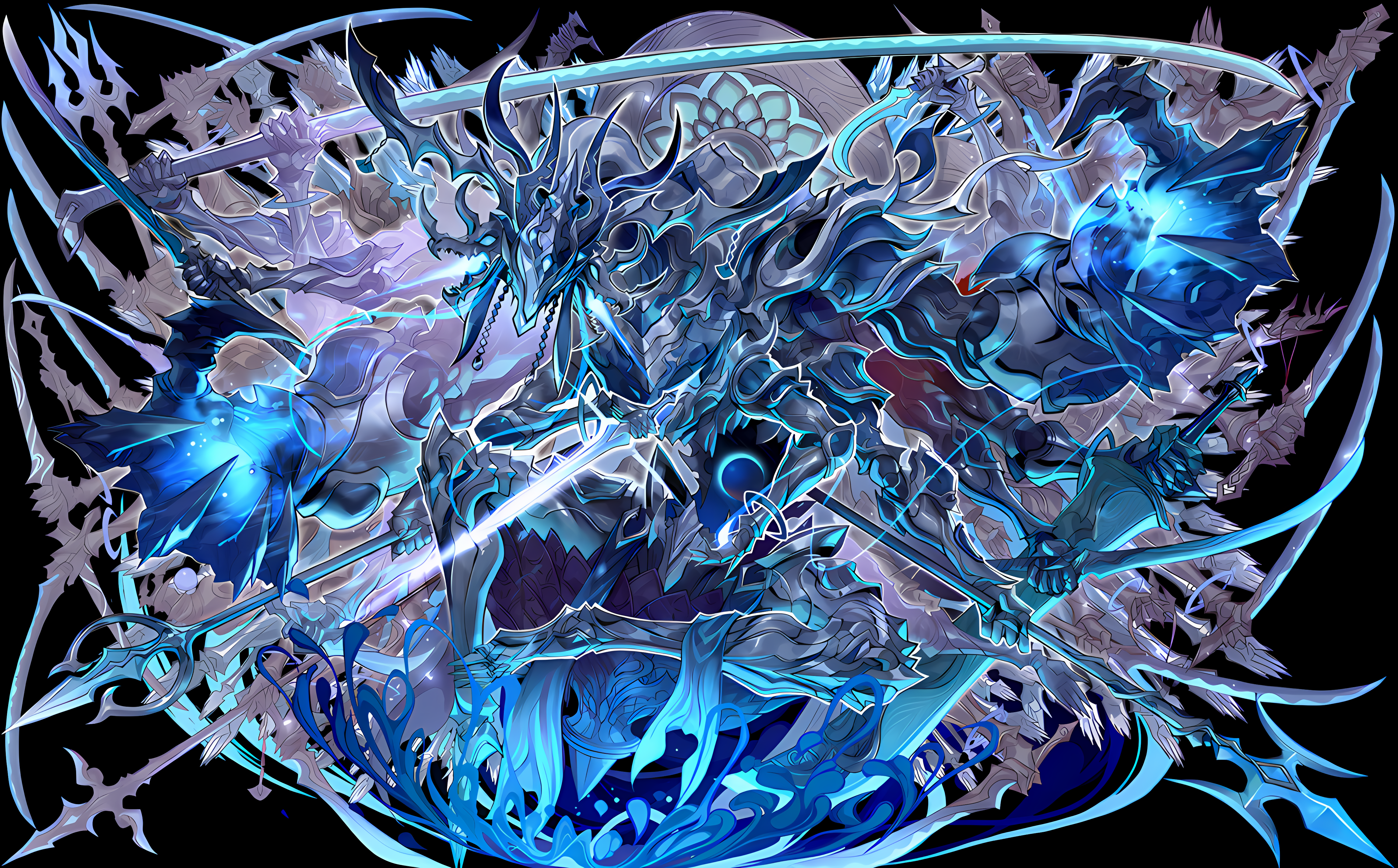 Puzzle Dragons Puzzle And Dragons Blue Dragon Dragon Sword 4592x2852