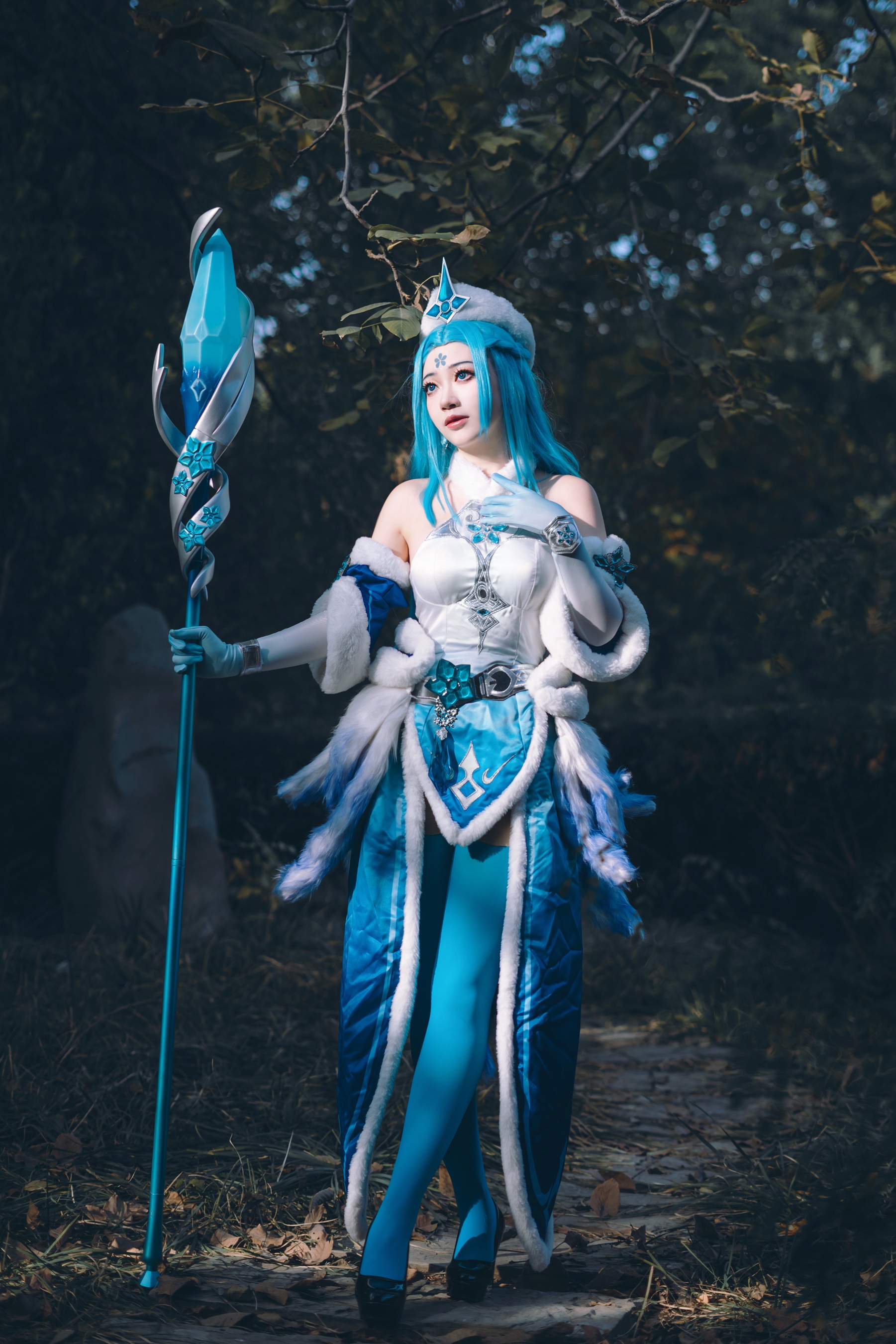 Model Cosplay Fire And Ice Asian 1801x2700
