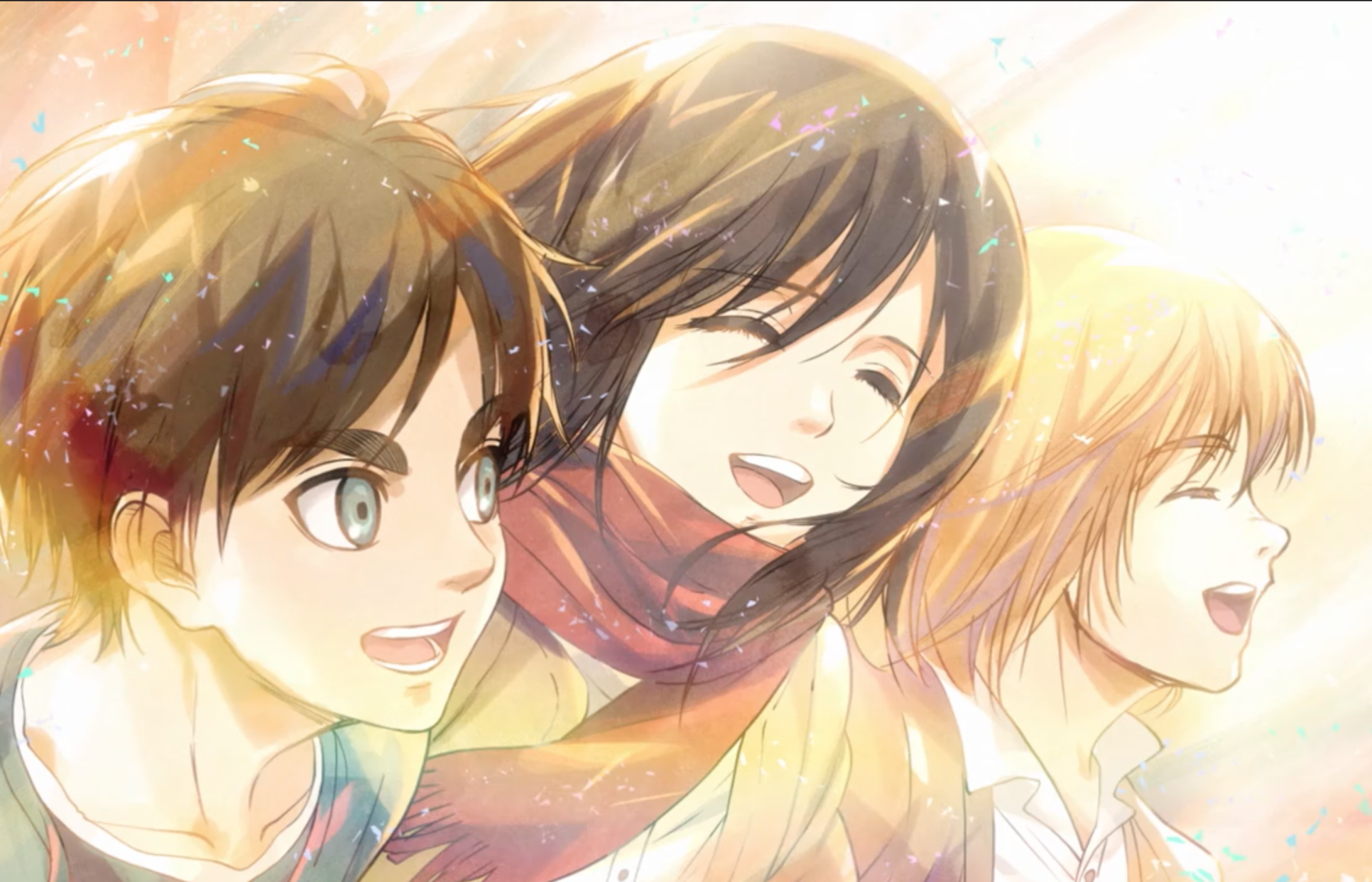 Anime Eren Jeager Shingeki No Kyojin Attack On Titan Game Mikasa Ackerman Armin Arlert Happiness Cha 2800x1800