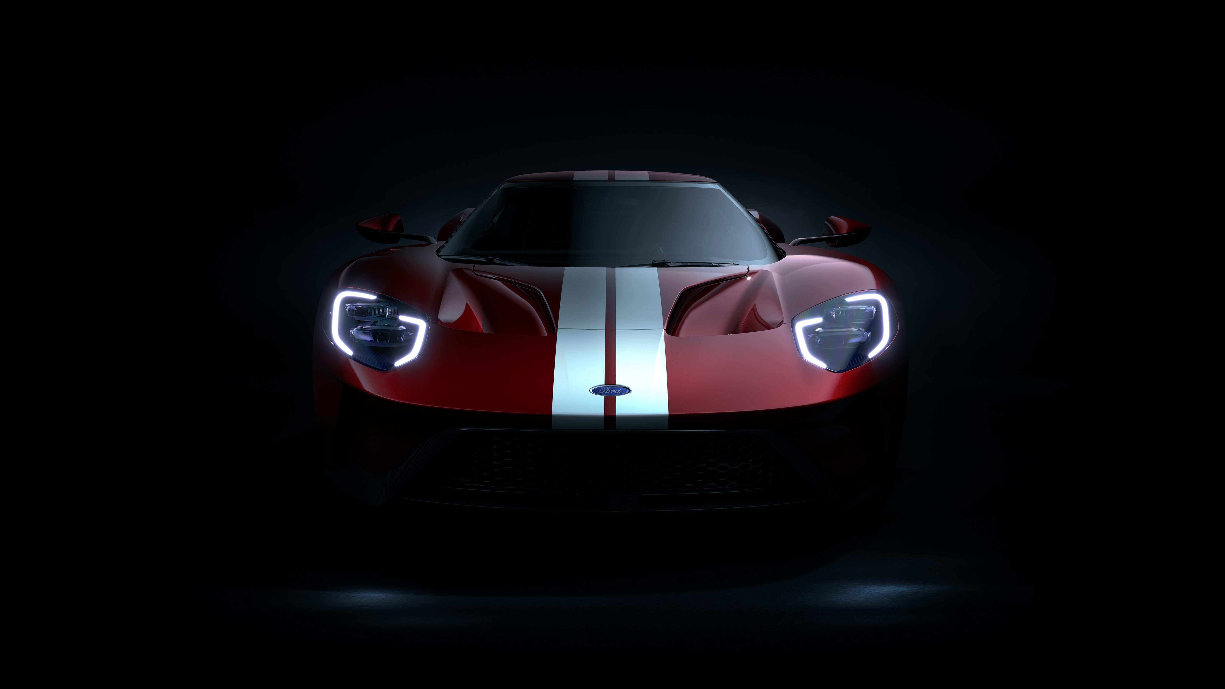 Ford Ford GT Car Sports Car Red Cars Low Light 5120x2880