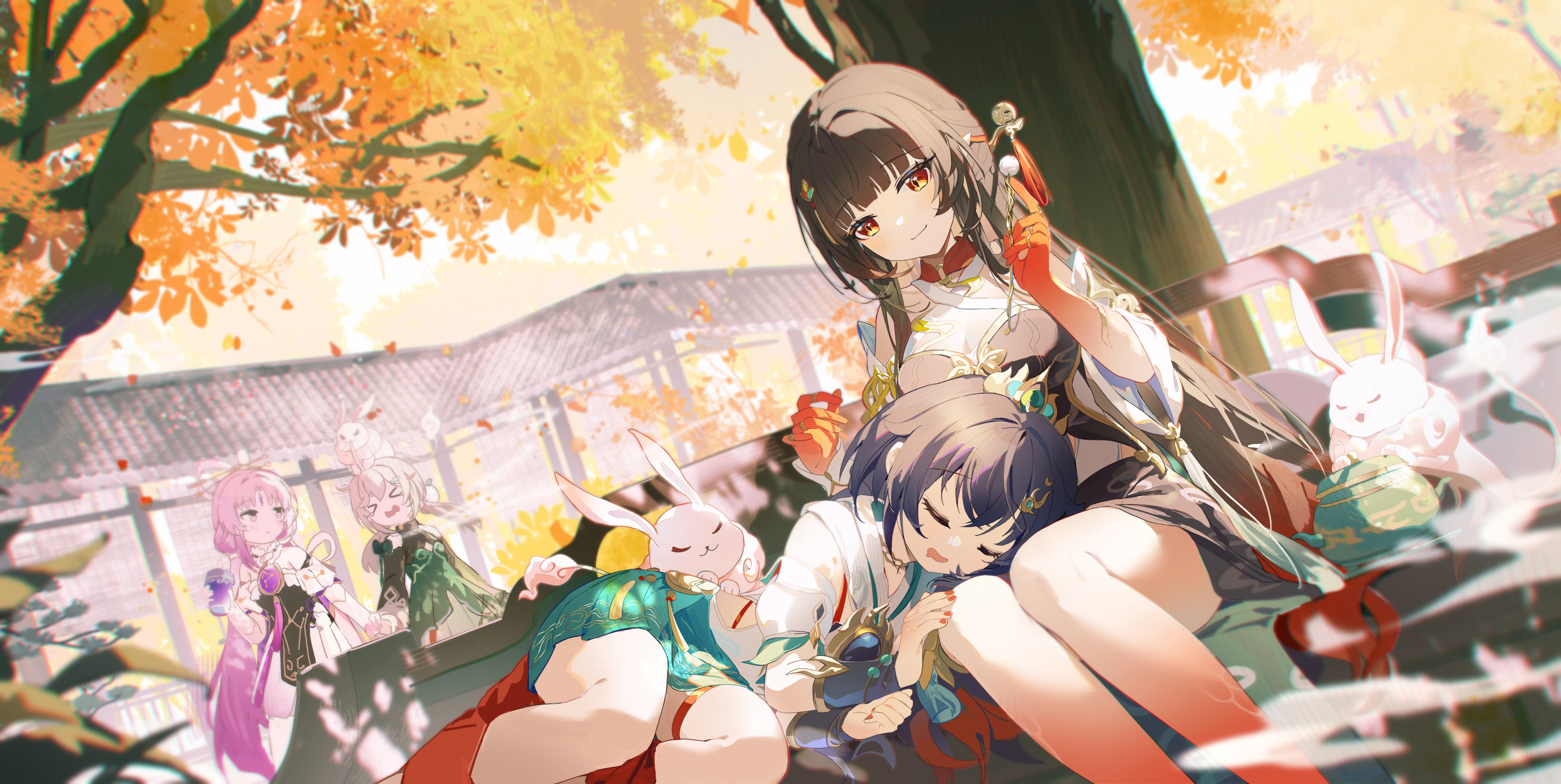 Anime Anime Girls Yunli Honkai Star Rail Qingque Honkai Star Rail Lingsha Honkai Star Rail Fu Xuan H 4066x2043