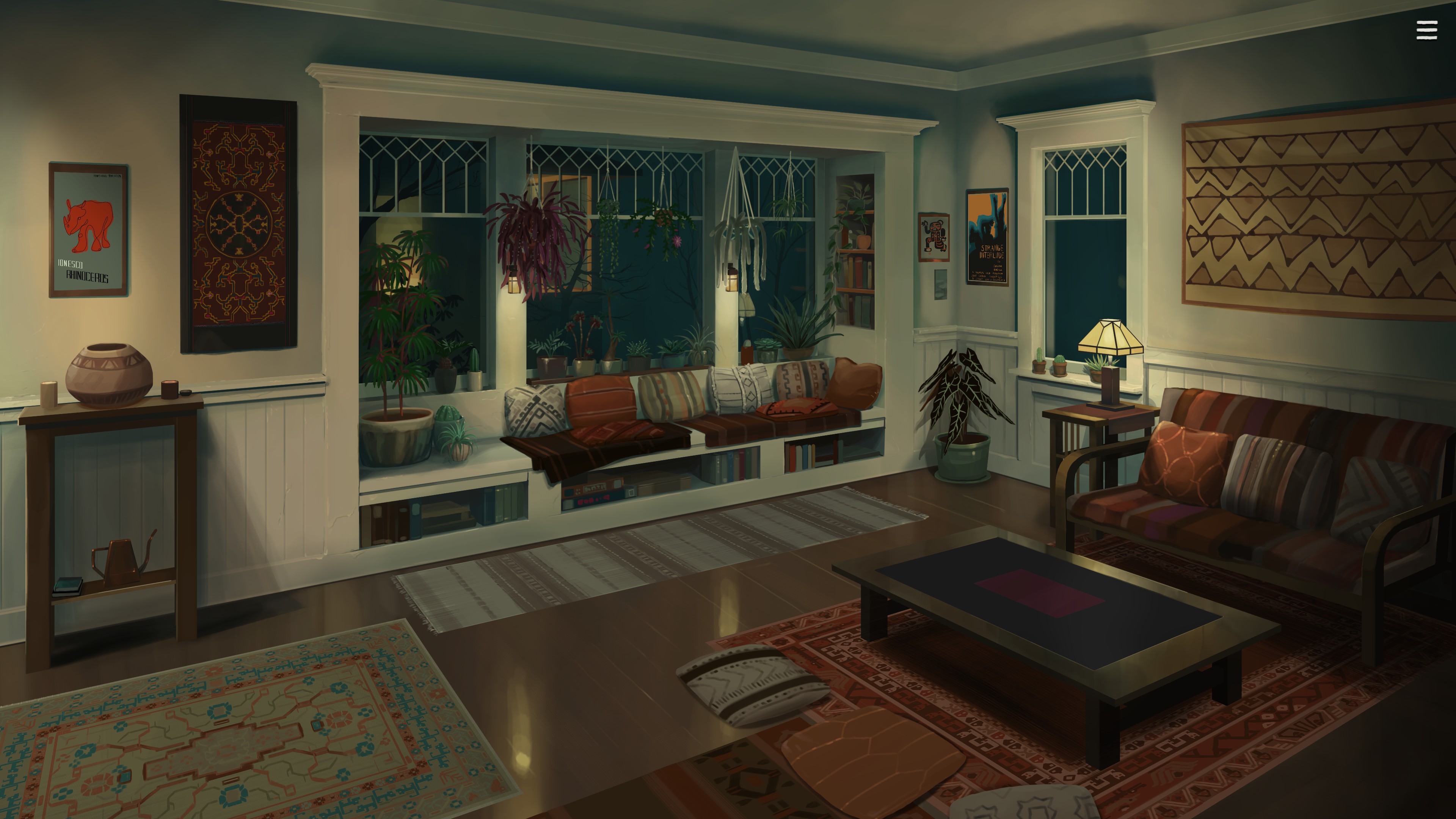 Interior House Couch Table 3840x2160