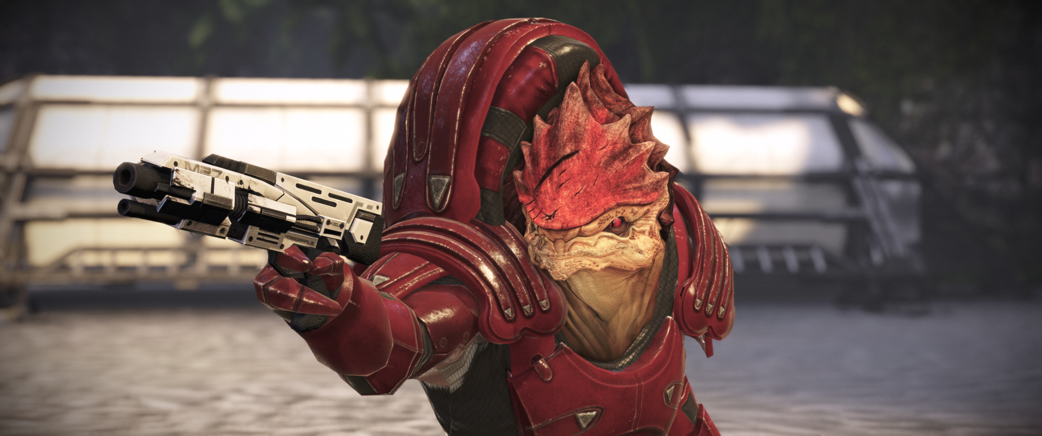 Mass Effect Mass Effect Legendary Edition Game Photography Urdnot Wrex 3440x1440