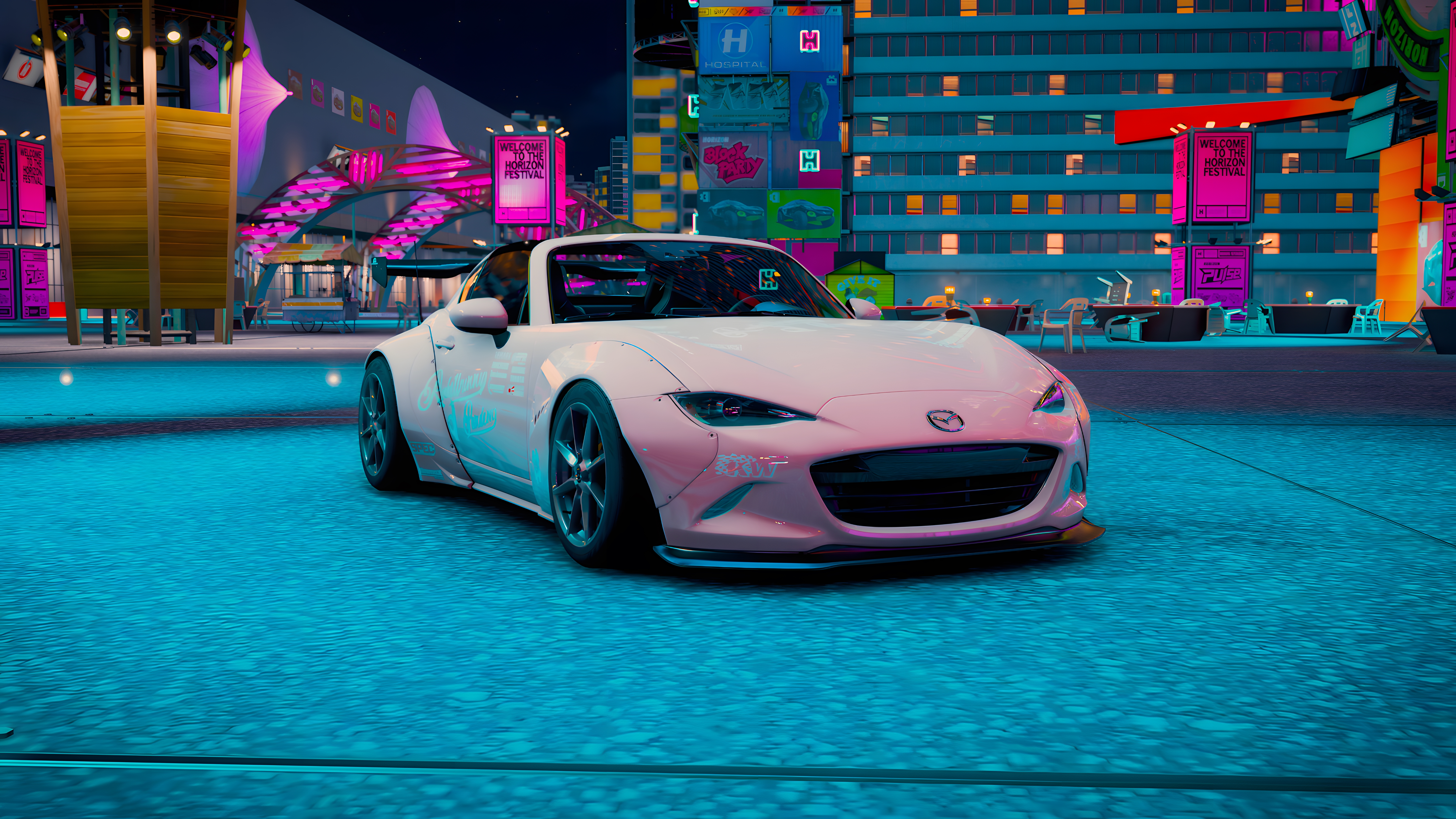 Forza Horizon 5 Turn 10 Studios Car Mazda MX 5 Mazda MX 5 RF Neon Widebody Bodykit Japanese Cars Rea 7680x4320