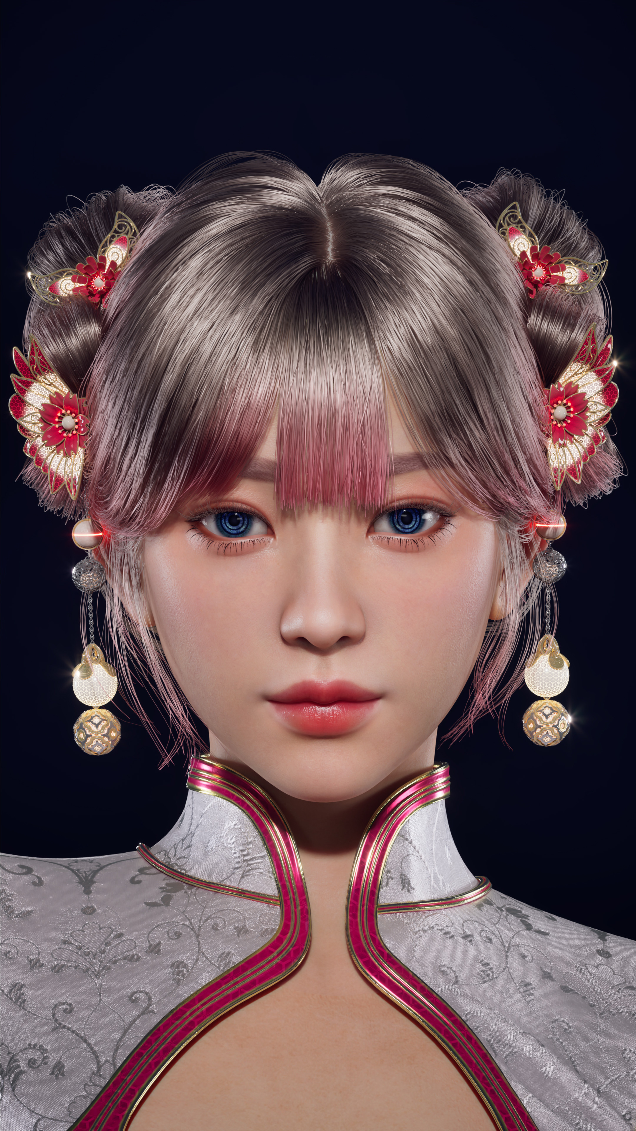 Shangkun Zhong CGi Women Asian Hair Accessories Portrait 2160x3840