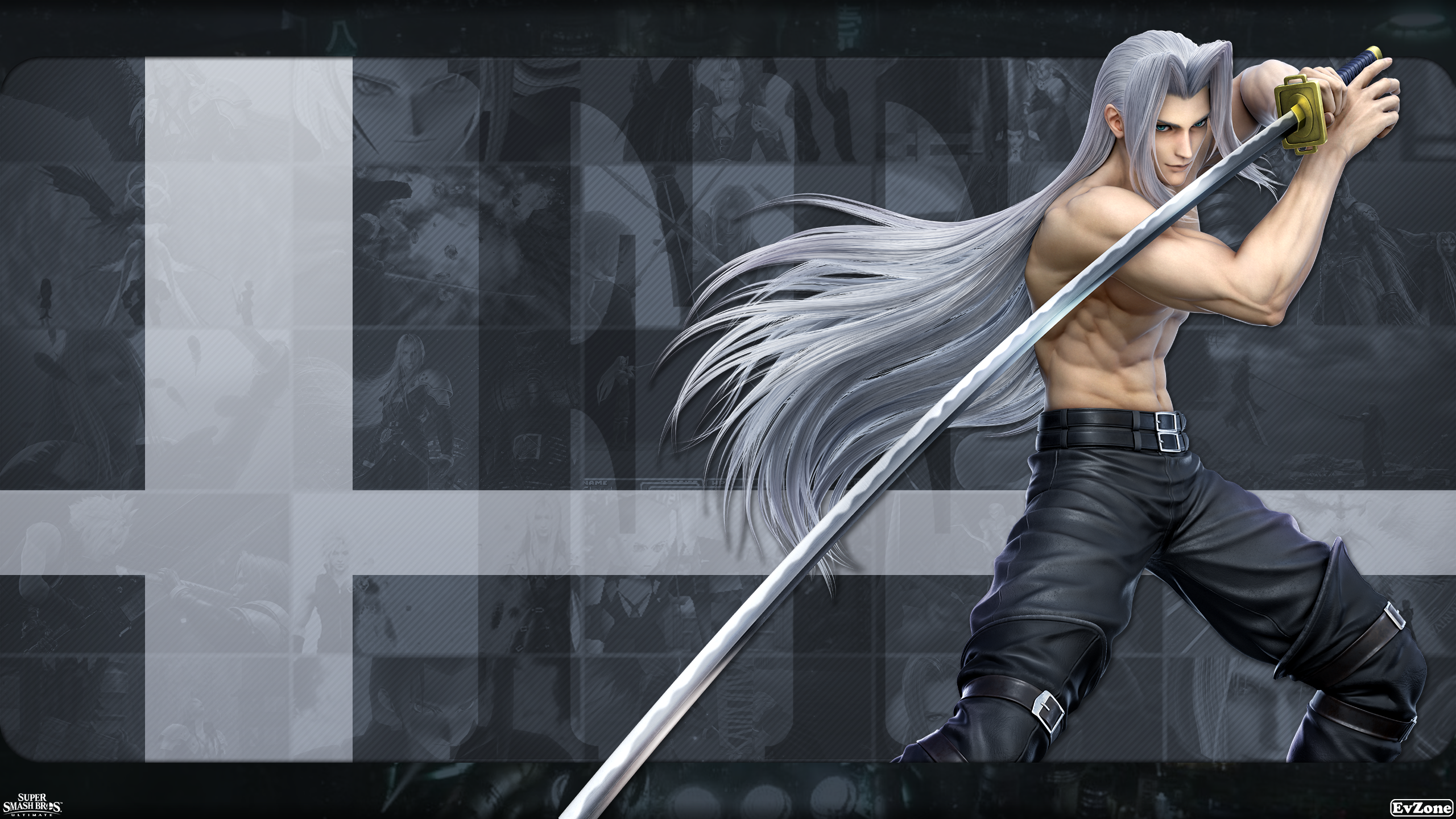Super Smash Bros Ultimate Watermarked Sephiroth Video Games Video Game Characters Final Fantasy Vii  2560x1440