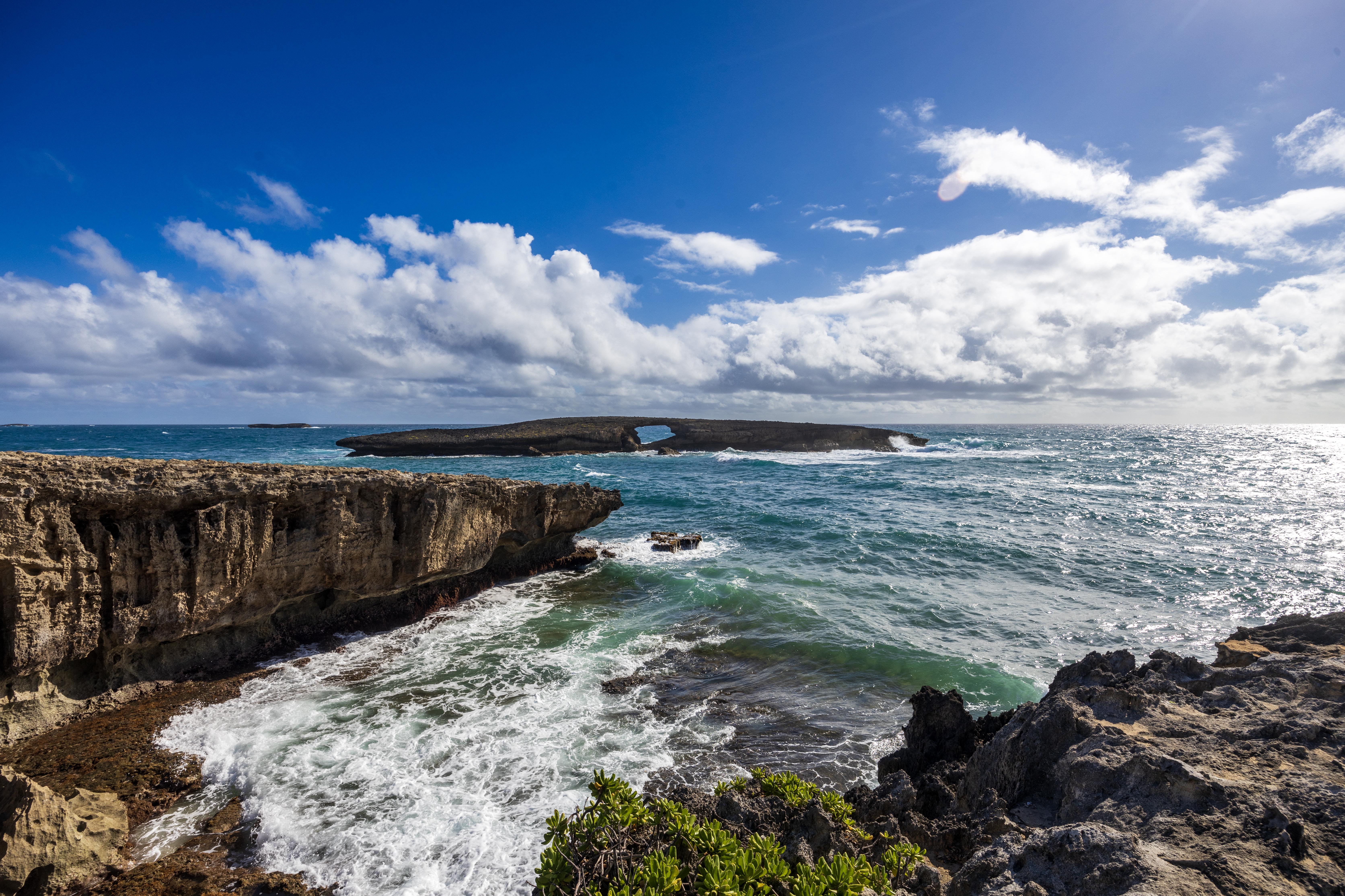 USA Hawaii Nature Landscape Clouds Coast Sea Rocks Island 6689x4459