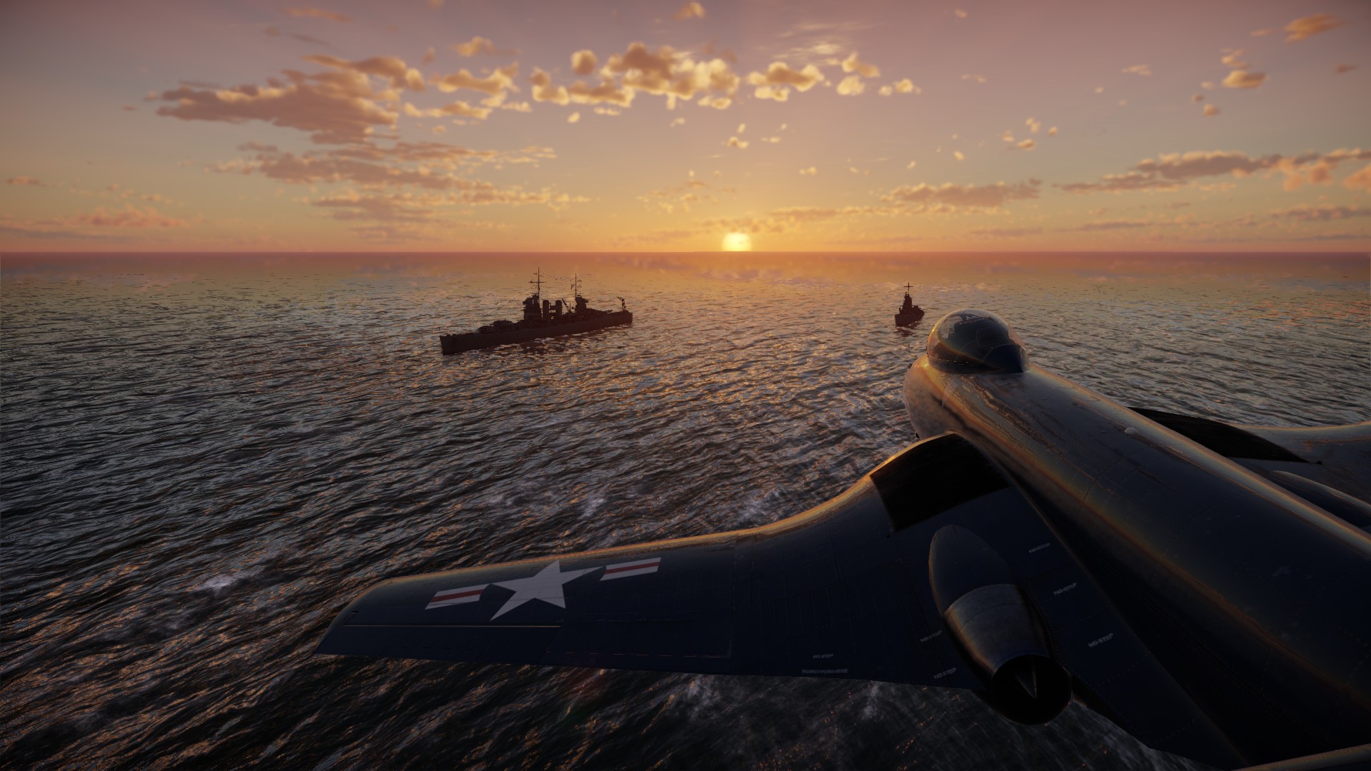 Airplane Military Aircraft War Military Aircraft War Thunder Dawn Dogfight US Air Force United State 1920x1080