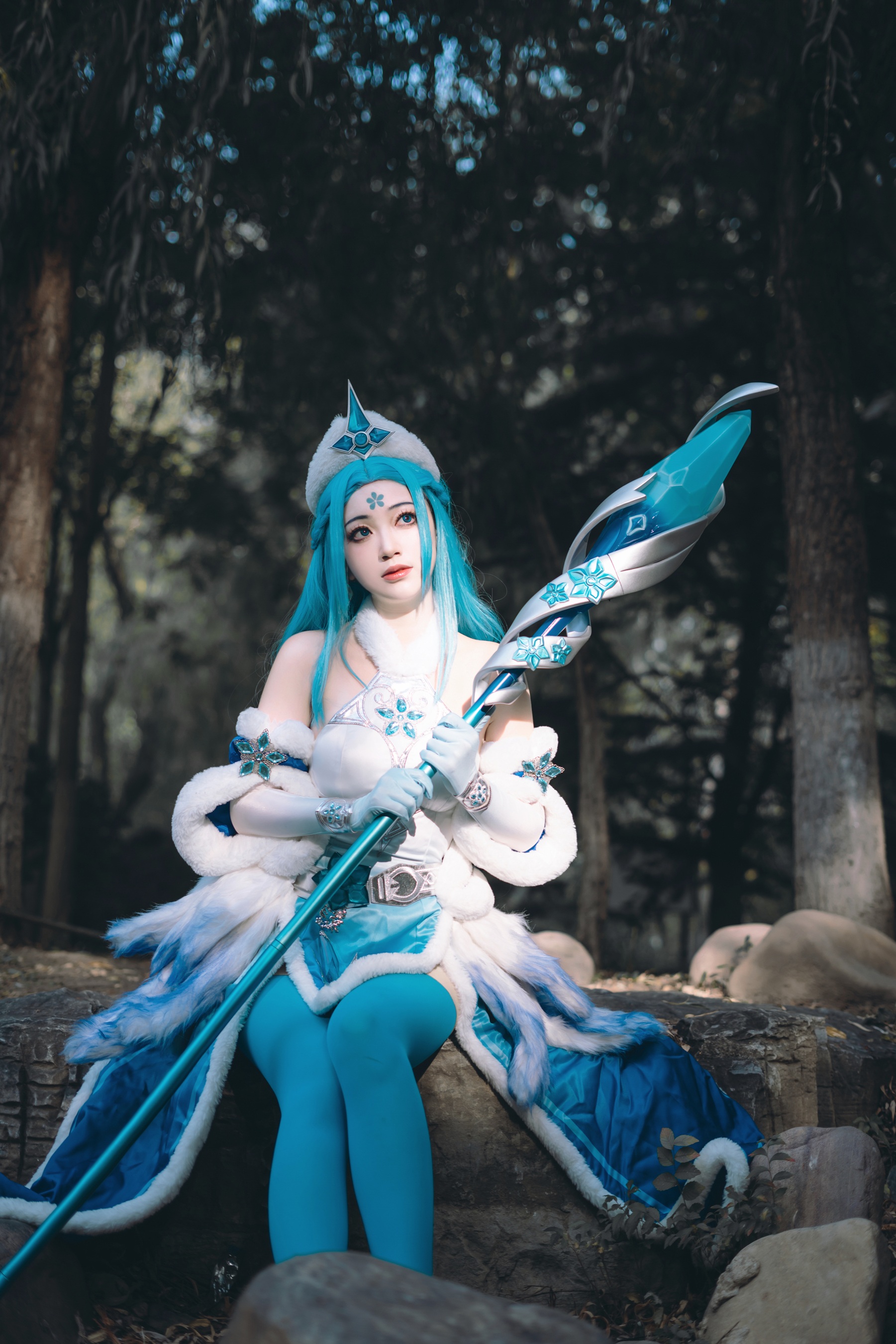 Model Cosplay Fire And Ice Asian 1801x2700