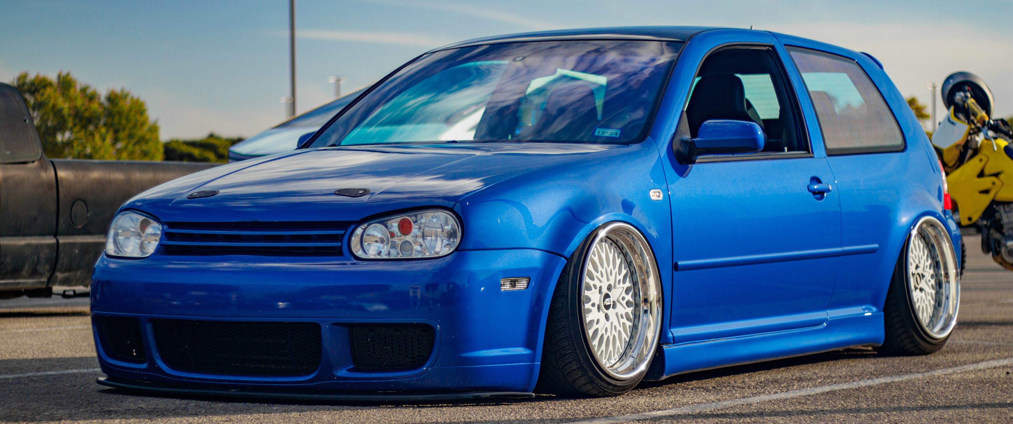 Car Car Show Car Meets Volkswagen Golf Golf R32 Vw Golf IV 3440x1440