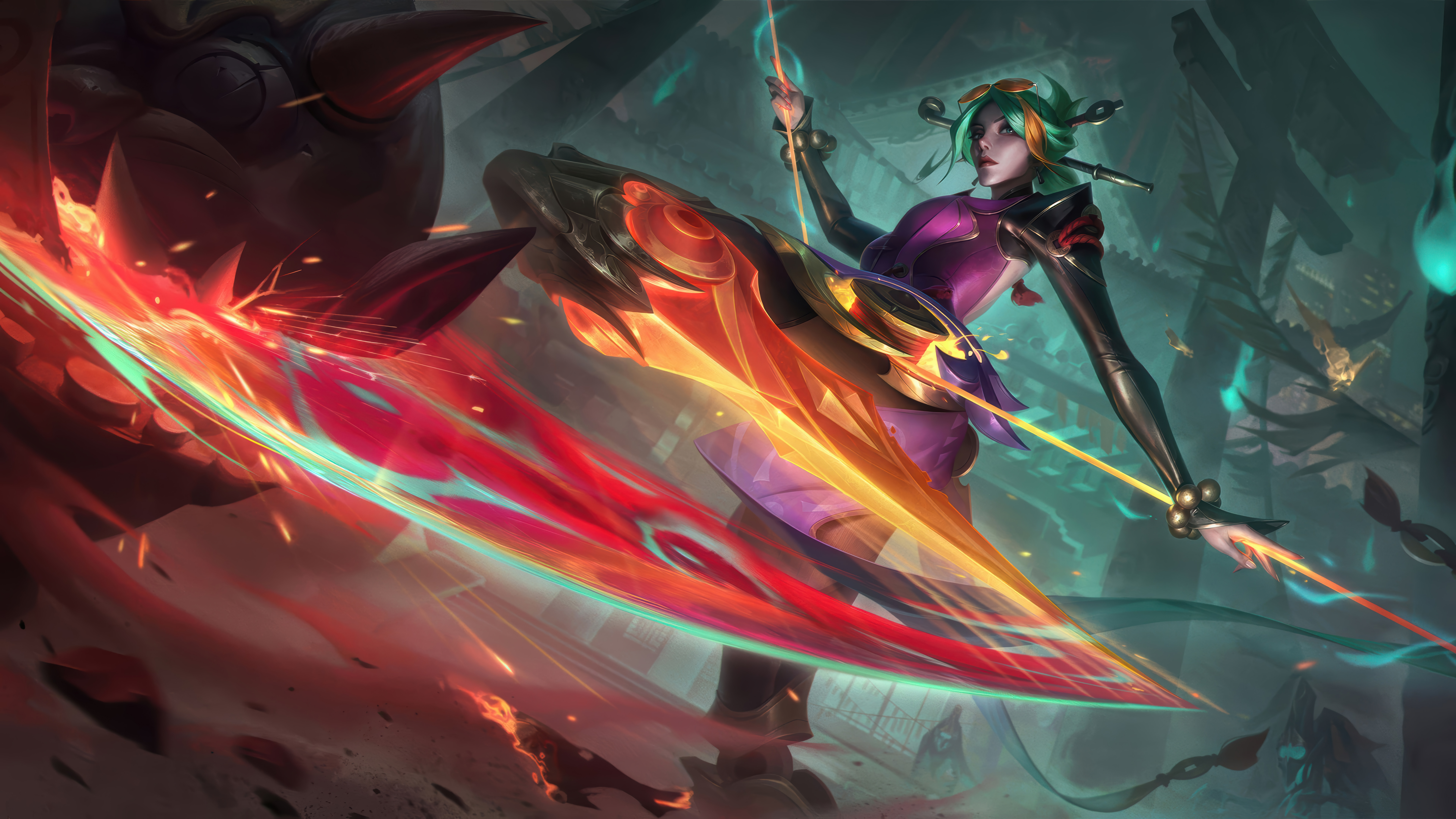 Fiend Queller League Of Legends League Of Legends Wild Rift League Of Legends Digital Art Riot Games 7680x4320