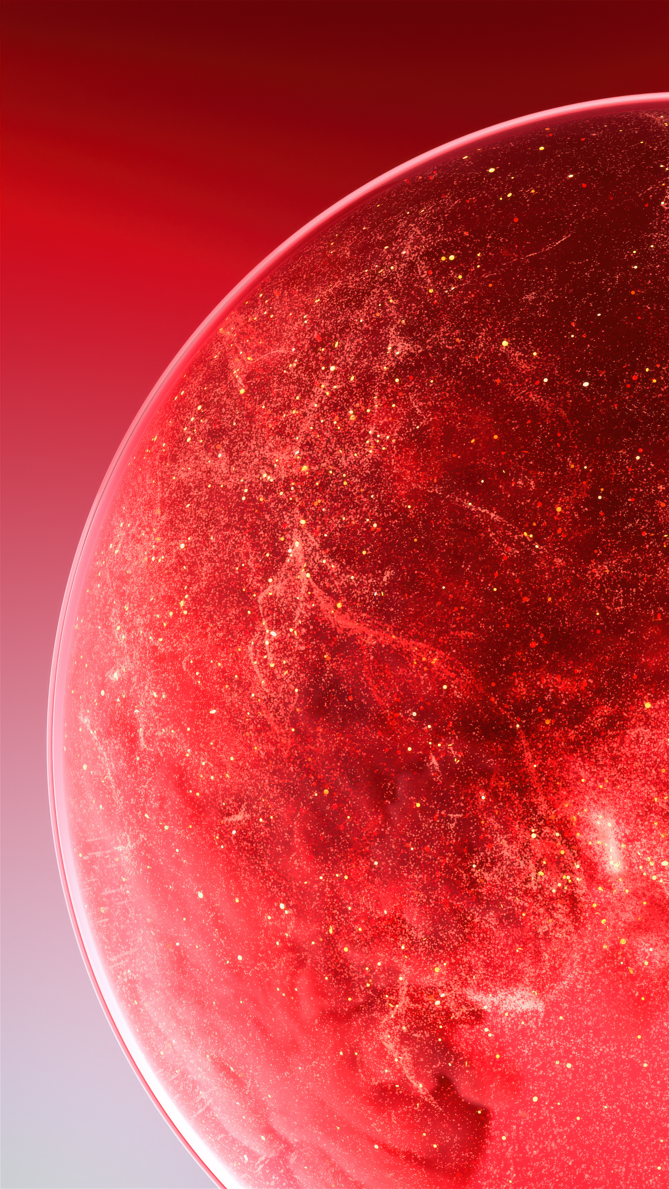 Abstract Sphere Red CGi 2160x3840