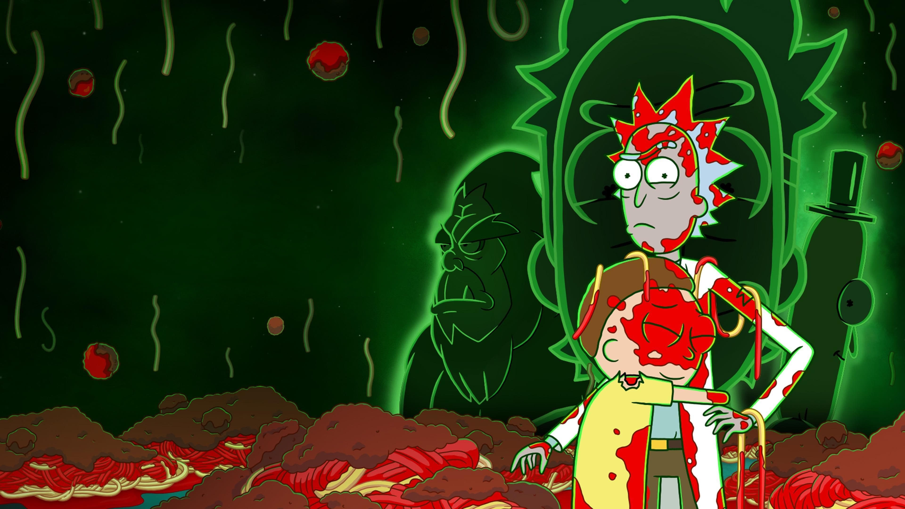 Rick And Morty Rick Sanchez Morty Smith Sasquatch Spaghetti 3840x2160